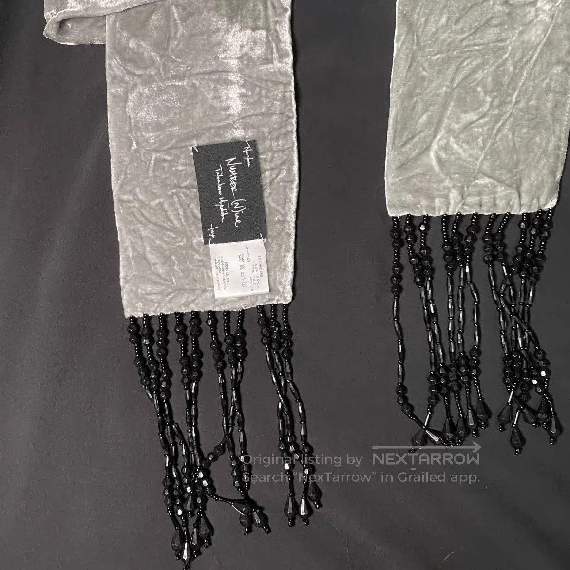 Number (N)ine Number Nine 09AW Silver Scarf. | Grailed