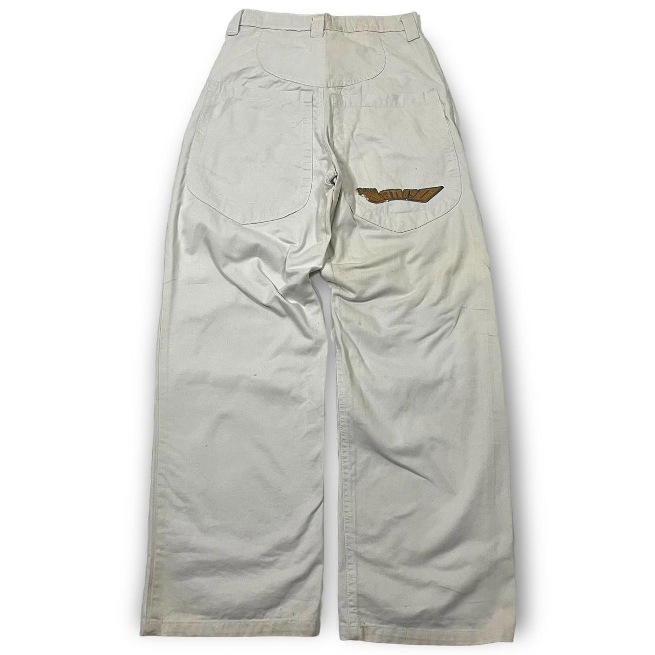 JNCO JNCO Men's Cream and White Jeans Size US 28 / EU 44 - 1 Thumbnail