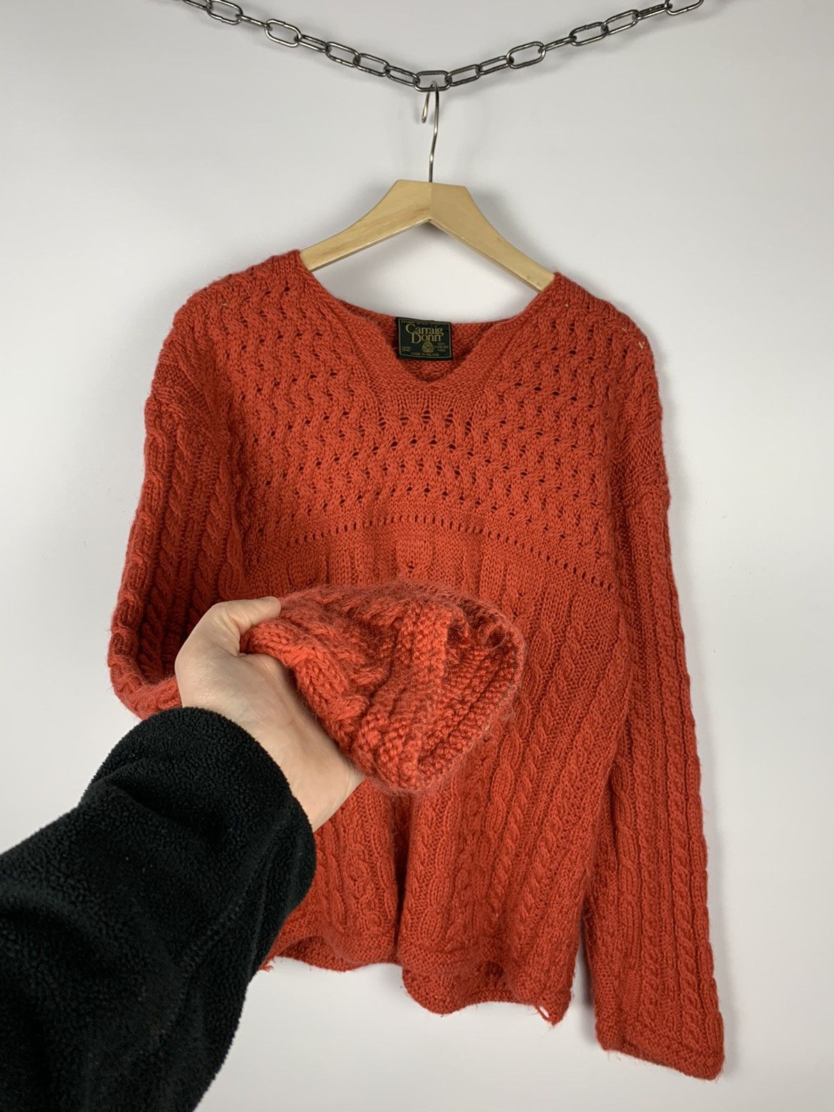 Aran Isles Knitwear Vintage Carraig Donn Cable Knit Wool Sweater Fisherman Sz L Size US L / EU 52-54 / 3 - 5 Thumbnail