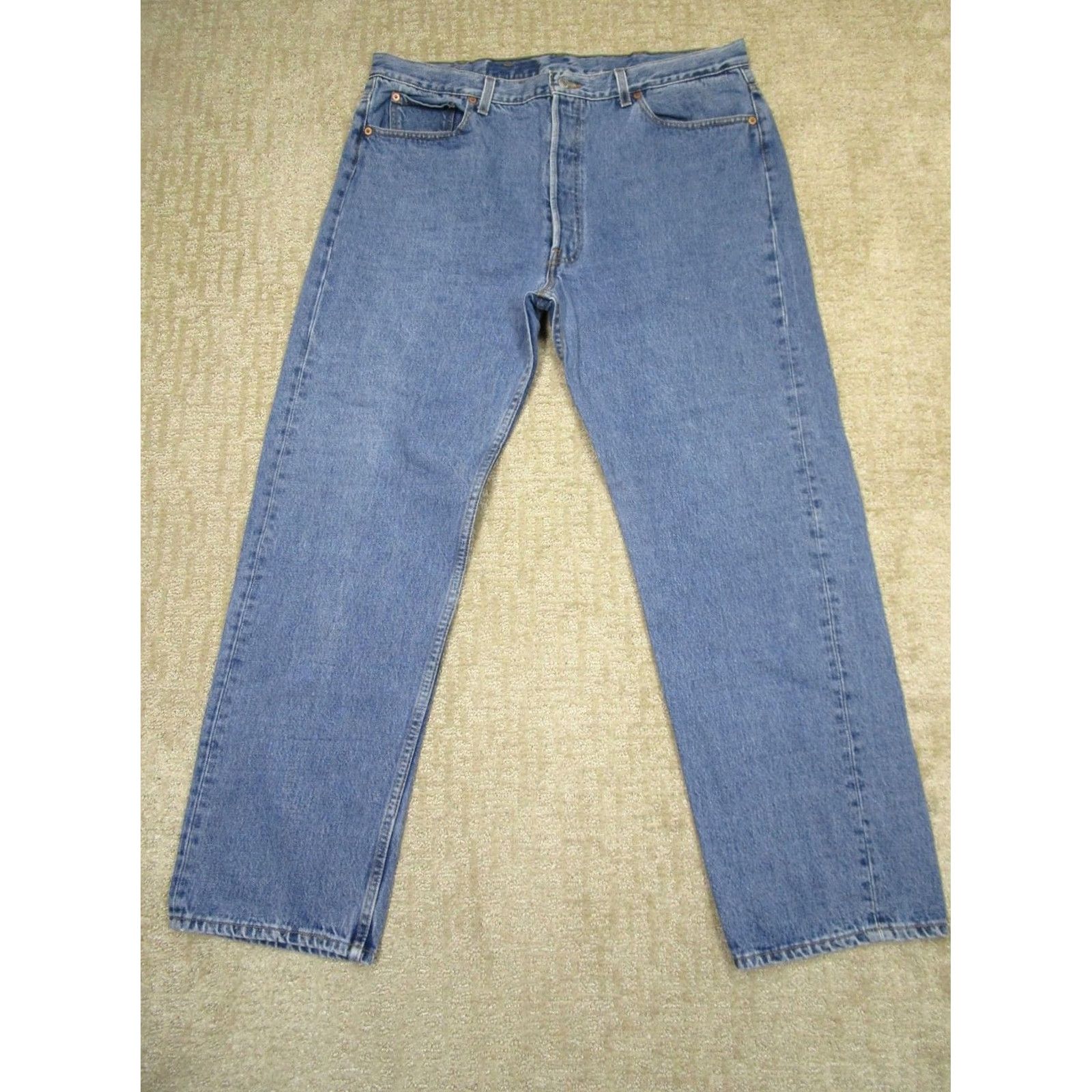 Levi's VINTAGE Levi's 501 Jeans Men 40x30 Blue Button Fly Light Wash 80s USA Levi's 501 Original Fit Mens Jeans Size US 40 / EU 56 - 2 Thumbnail