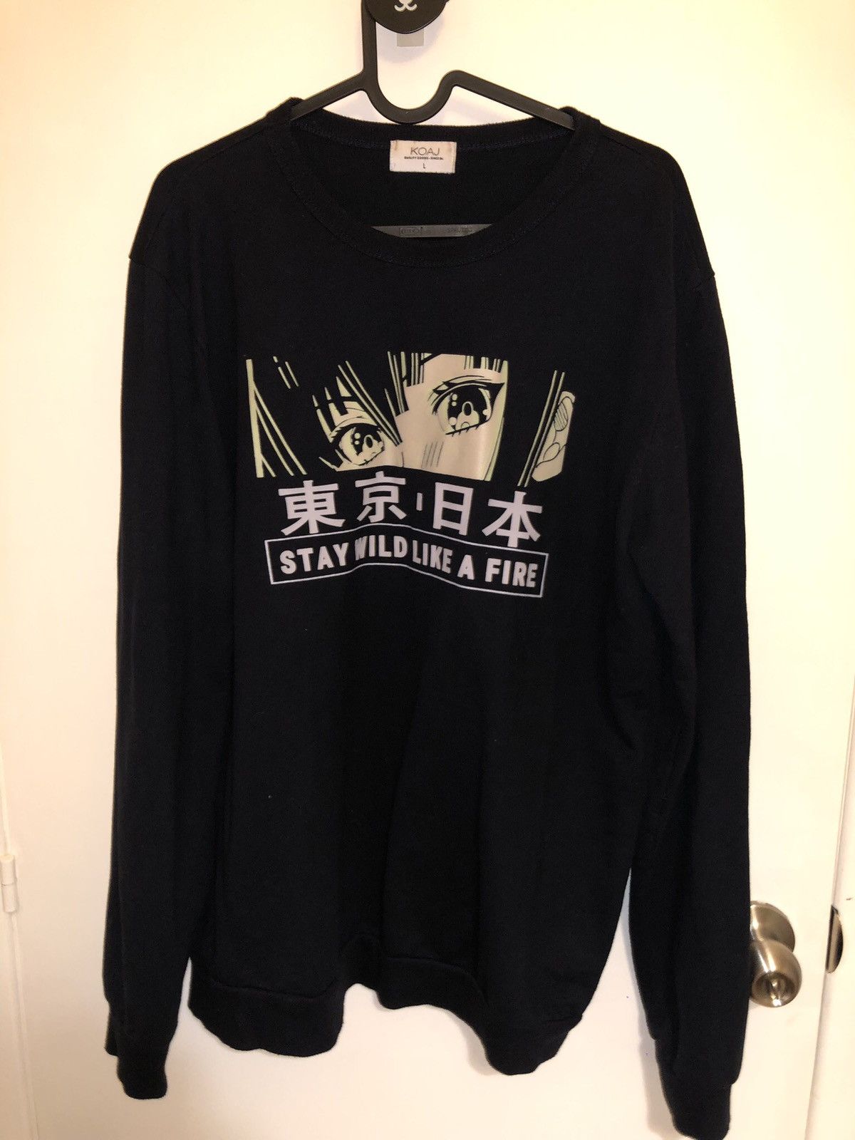 Japanese Brand × Vintage Stay Wild Like A Fire Anime Sweatshirt Size US M / EU 48-50 / 2 - 1 Thumbnail