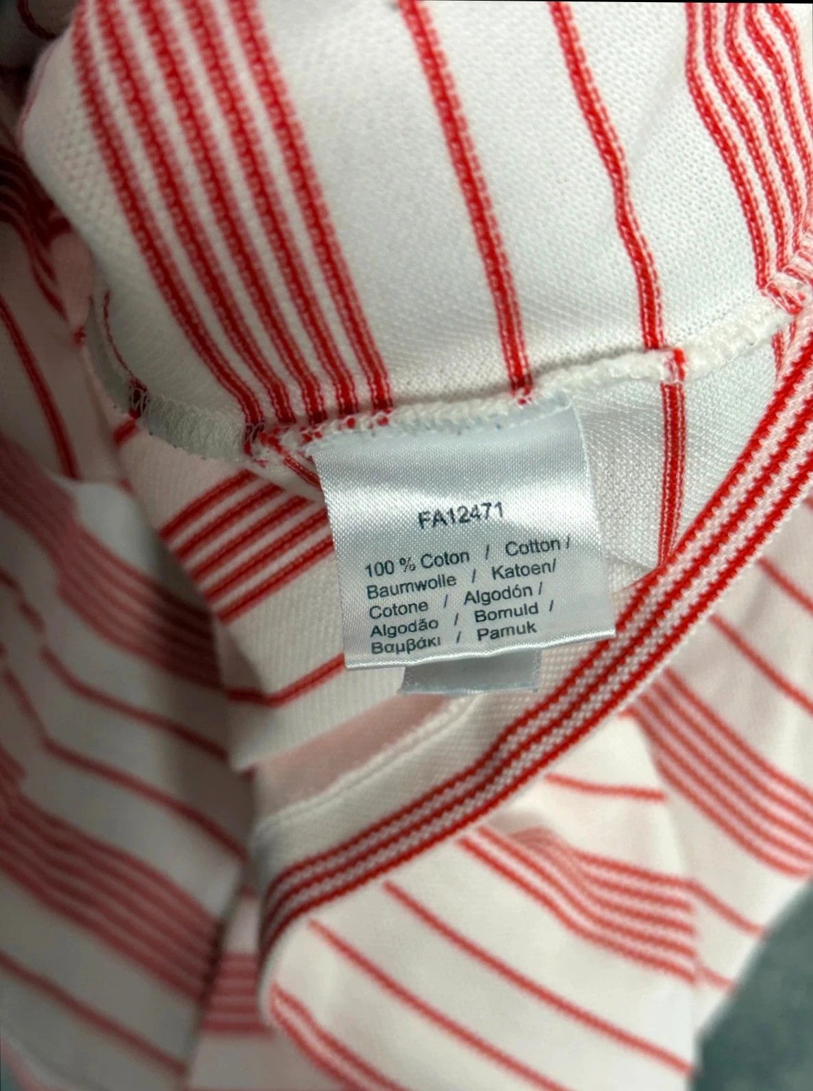 Lacoste Lacoste Women Polo Shirt White Red Stripes Logo Size L / US 10 / IT 46 - 7 Thumbnail