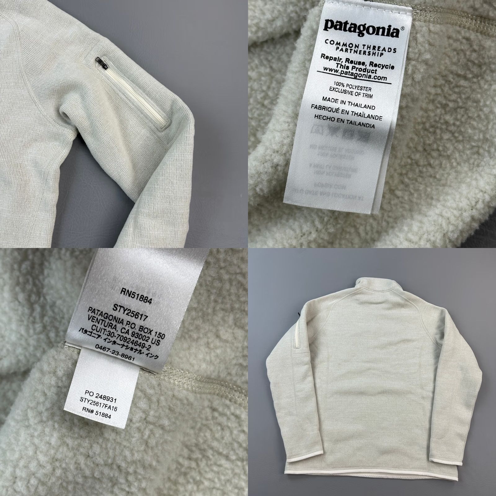 Patagonia Patagonia Better Sweater Women's XL Oatmeal 1/4 Fleece Pullover Outdoor 25617 Size XL / US 12-14 / IT 48-50 - 8 Thumbnail