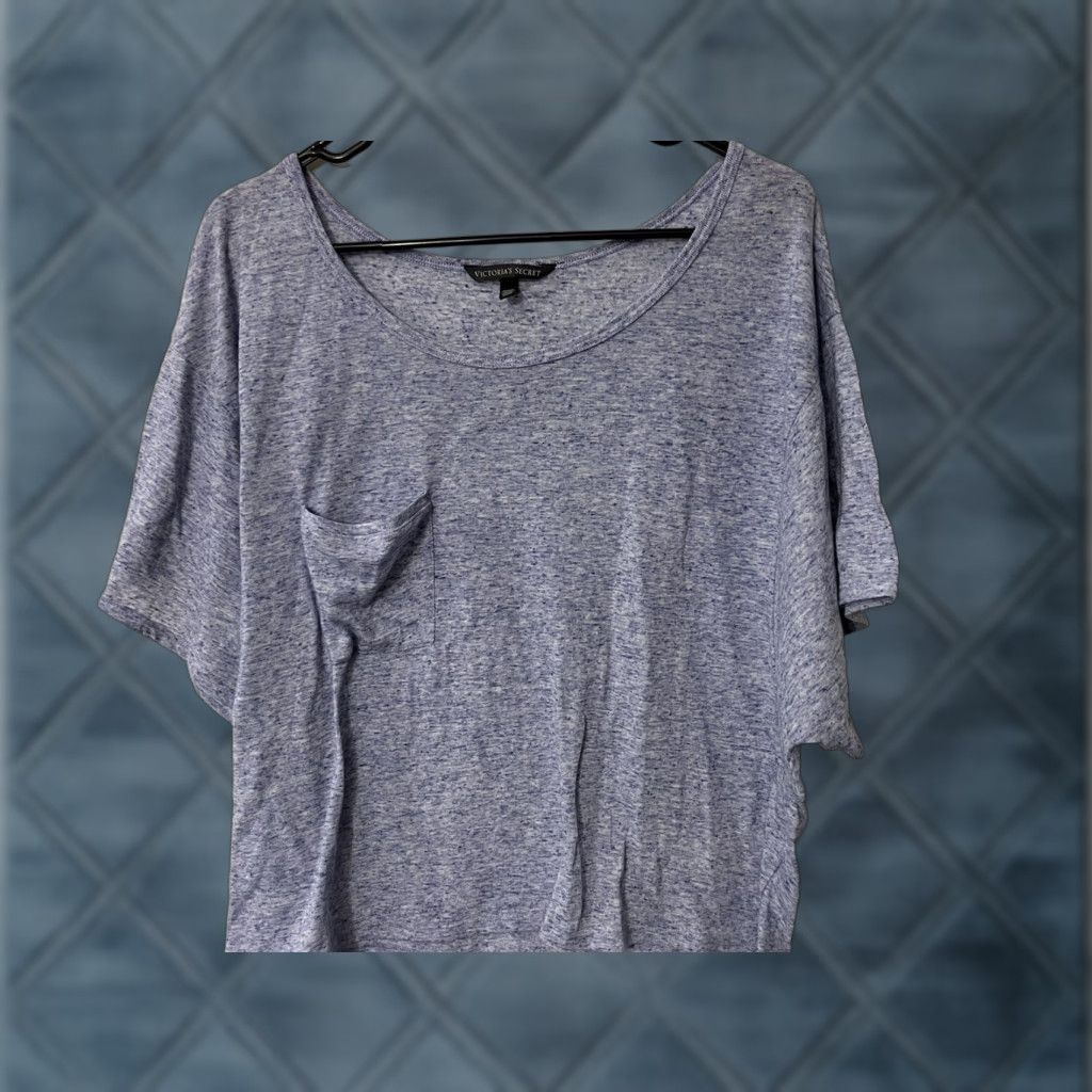Victoria's Secret Victoria Secret PINK T-Shirt Crew Neck Blue Short Sleeve Sz Medium Cotton Solid Size M / US 6-8 / IT 42-44 - 1 Thumbnail