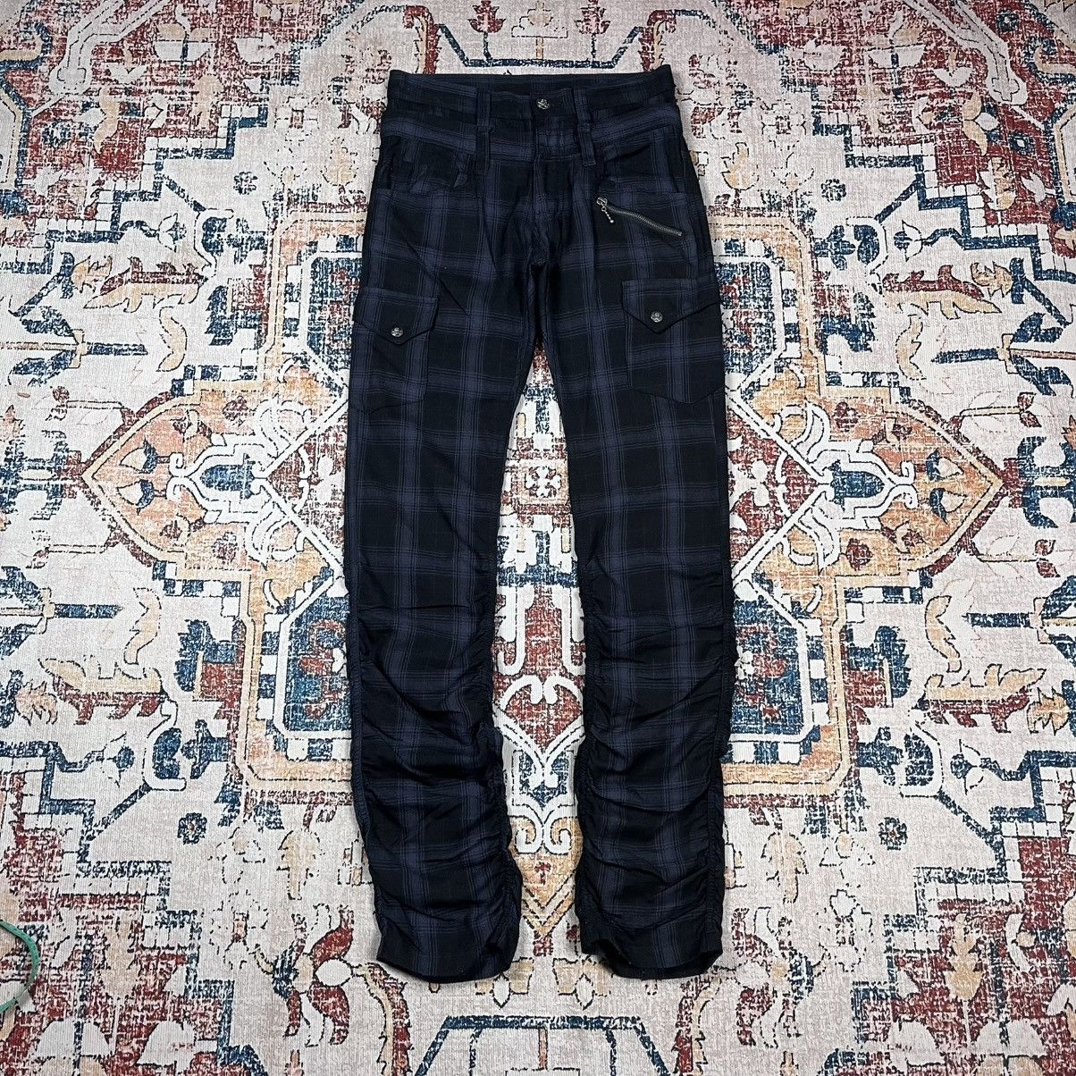 Japanese Brand Y2K Double Waist LGB Style Multi Pocket Tartan Size US 29 - 1 Thumbnail