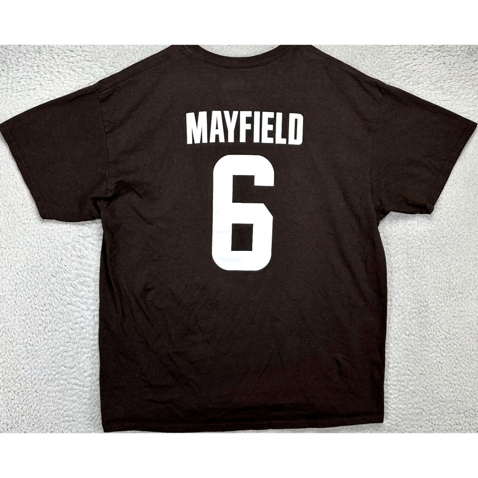 NFL Cleveland Browns Baker Mayfield Jersey Tee NFL Team Apparel Shirt Mens XL Brown Size US XL / EU 56 / 4 - 3 Thumbnail