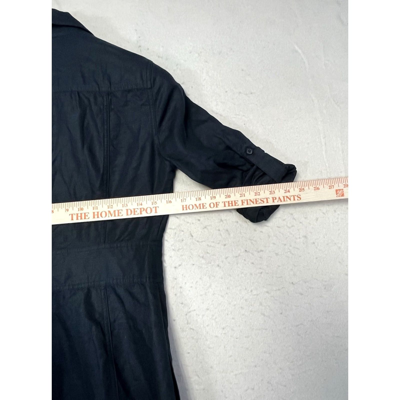 Banana Republic Banana Republic Women's Shirt Dress Black Button-Up Midi Long Sleeve Size 2 Cotton Hemp Canvas Regular Casual Workwear Size XS / US 0-2 / IT 36-38 - 3 Thumbnail