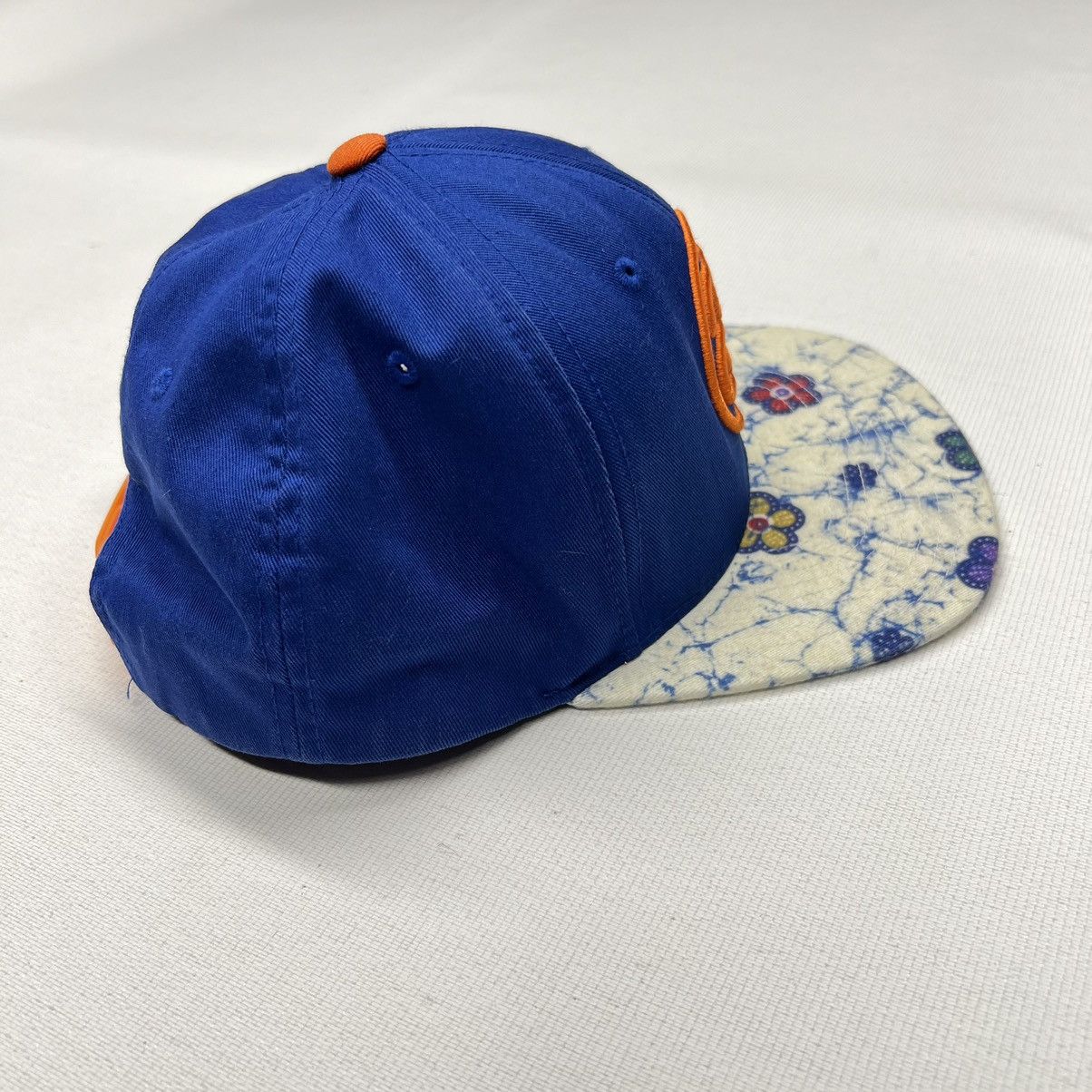 Stussy × Vintage VTG Stussy Hat Blue SnapBack Capz Logo Flower Bill Skate Y2K Size ONE SIZE - 9 Thumbnail