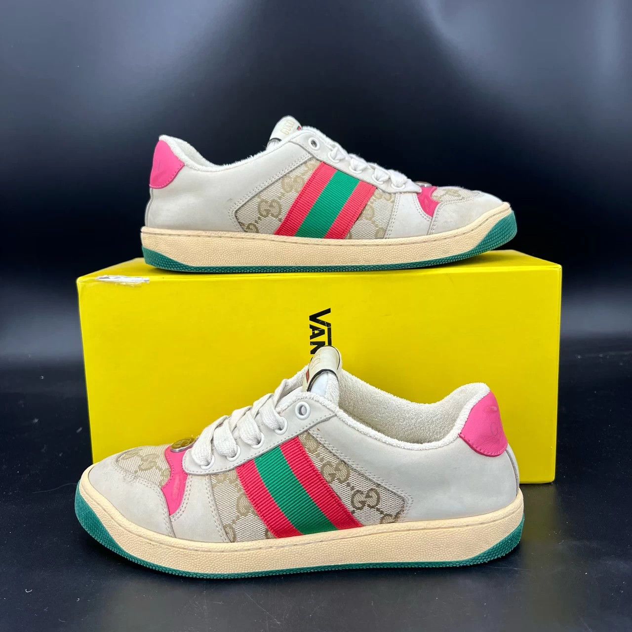 Gucci Gucci Rhyton Pink Distressed Sneakers 37 Size US 7 / IT 37 - 3 Thumbnail