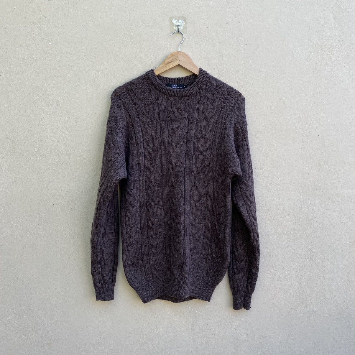 Vintage Balenciaga Cable-Knit Sweater