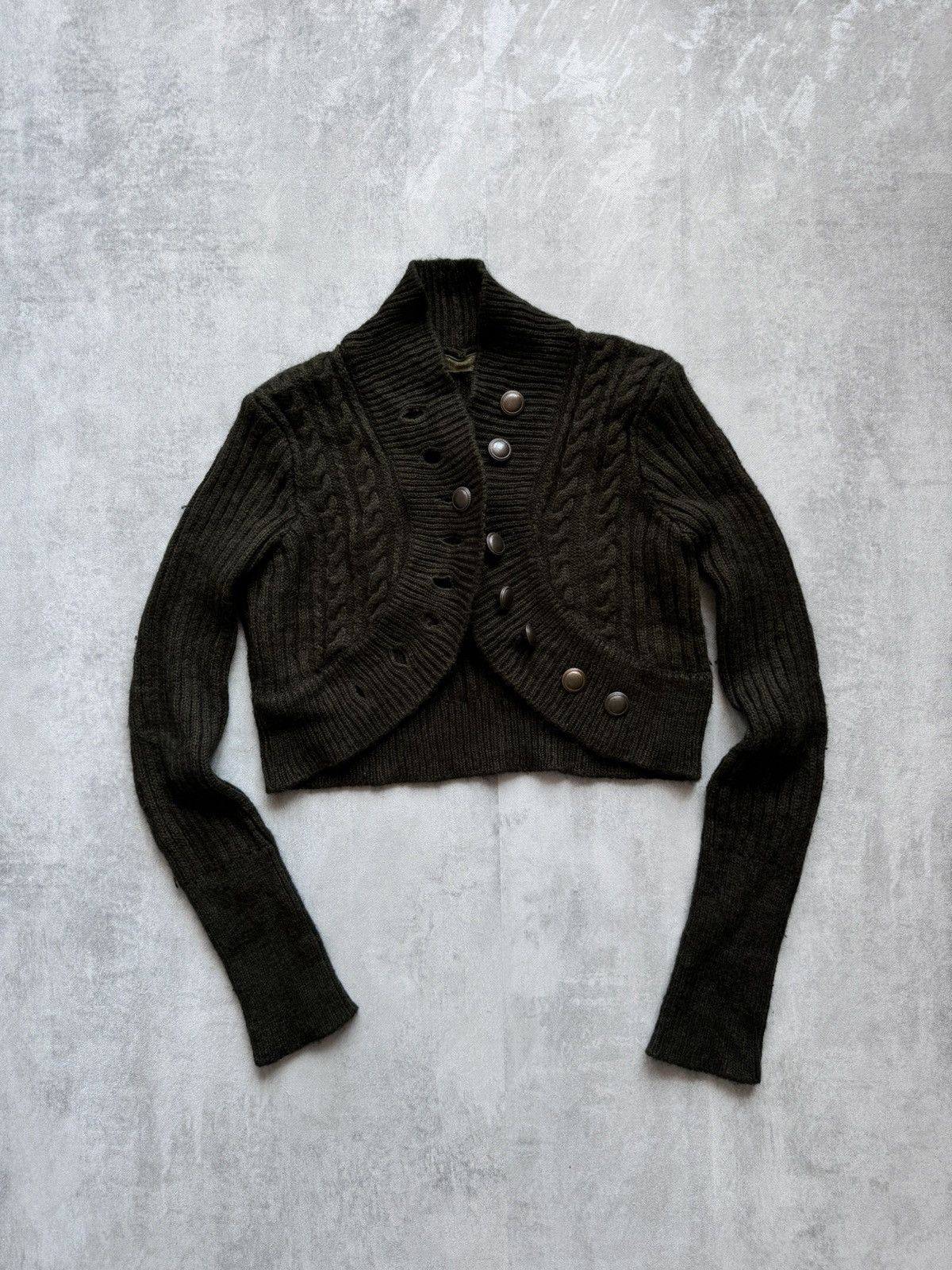 Japanese Brand Indian Rose Cardigan Mohair/wool/acrylic Cropped Sweater Size M / US 6-8 / IT 42-44 - 1 Thumbnail