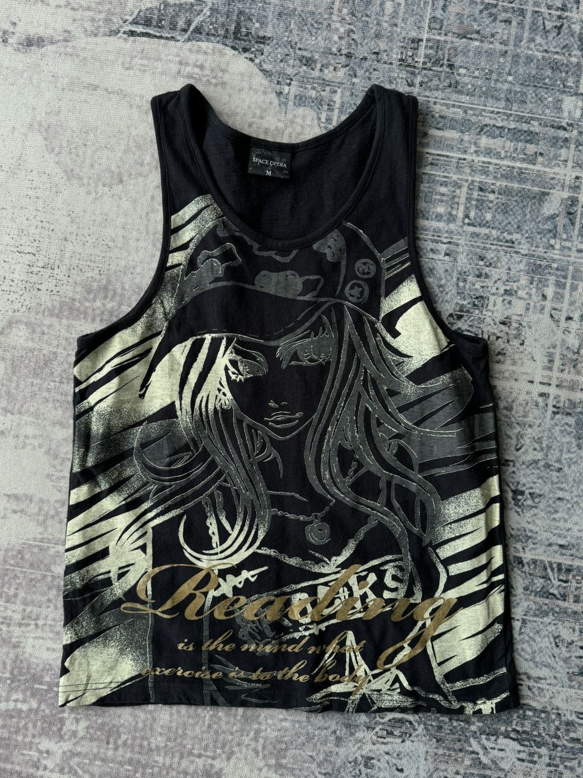 Japanese Brand Space Opera Anime Punk Riot Poem Sleeveless Size US M / EU 48-50 / 2 - 1 Thumbnail