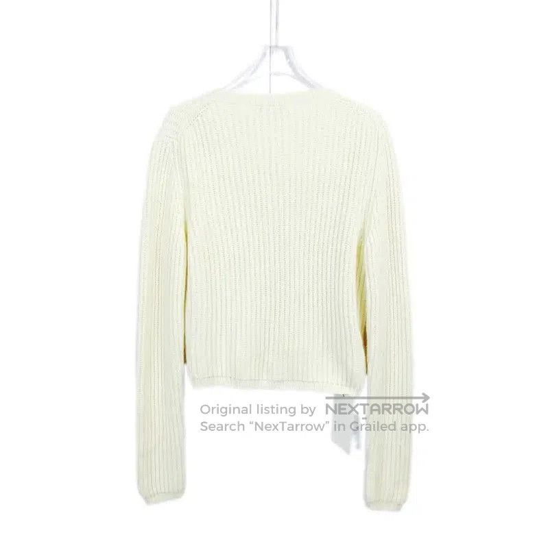 Miu Miu Miu Miu Beige Cotton Long Sleeve Sweater . Size S / US 4 / IT 40 - 2 Thumbnail