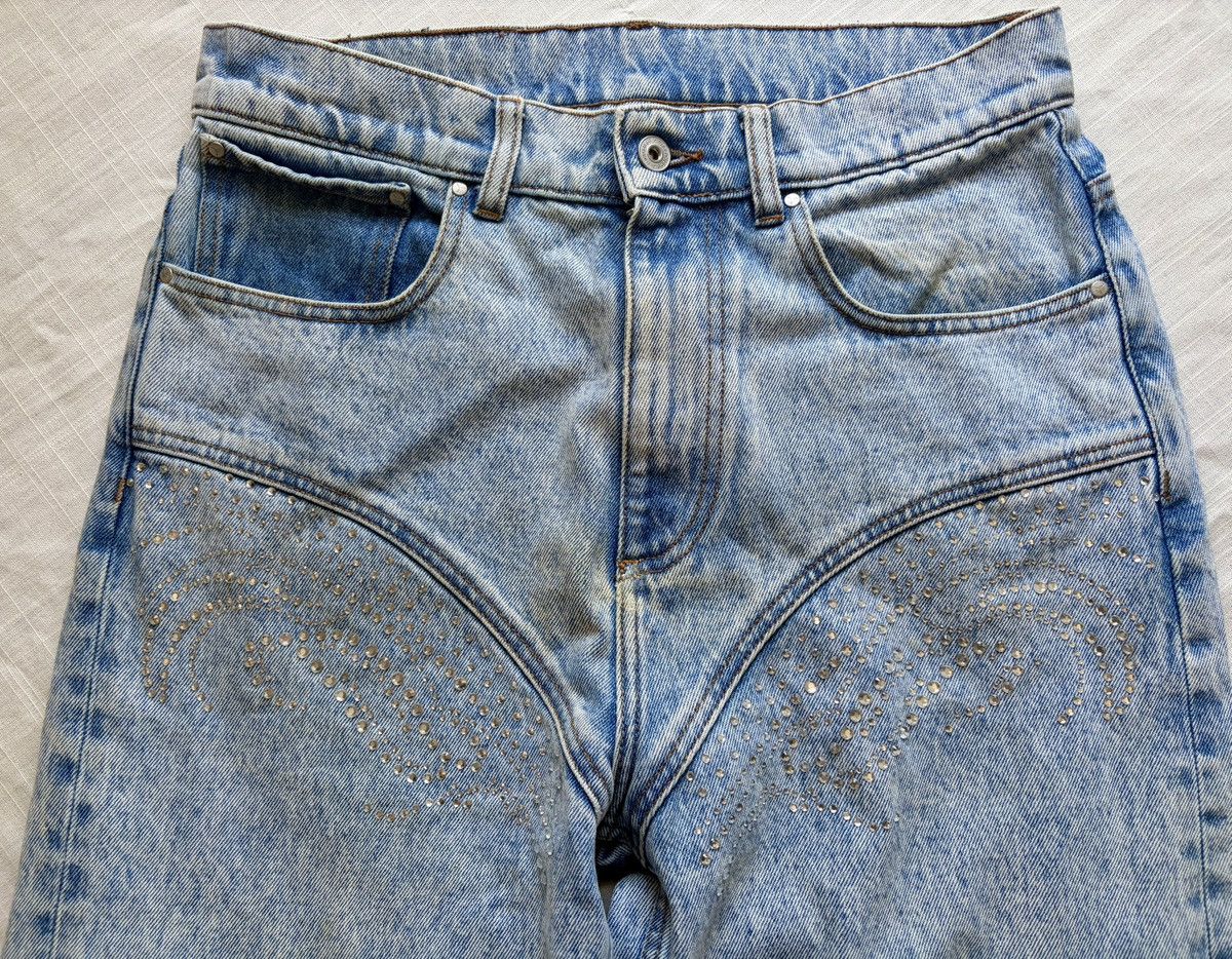 Y/Project Y/Project Unisex Blue Crystal Studded Tall Jeans — Size 30 Size US 30 / EU 46 - 10 Thumbnail