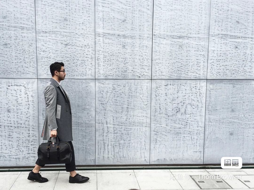 Thom Browne Thom Browne Charcoal & Gray Color Blocked Overcoat Size0 Size US XS / EU 42 / 0 - 5 Thumbnail