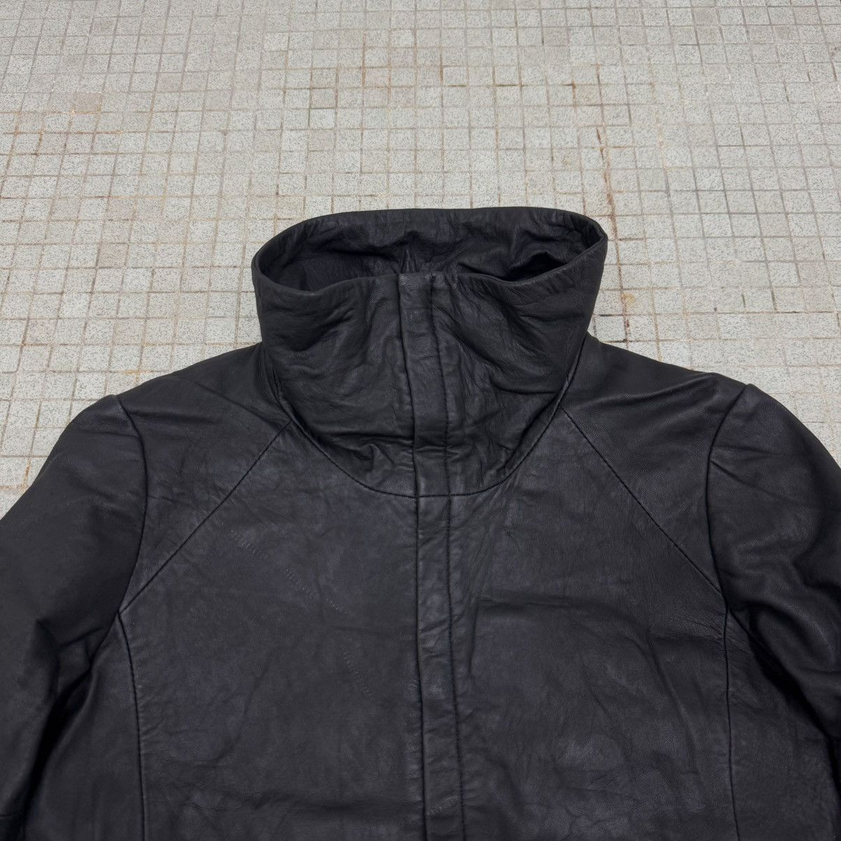 Ekam 2000s No ID High Neck Sheepskin Biker Leather Jacket Size US S / EU 44-46 / 1 - 7 Thumbnail