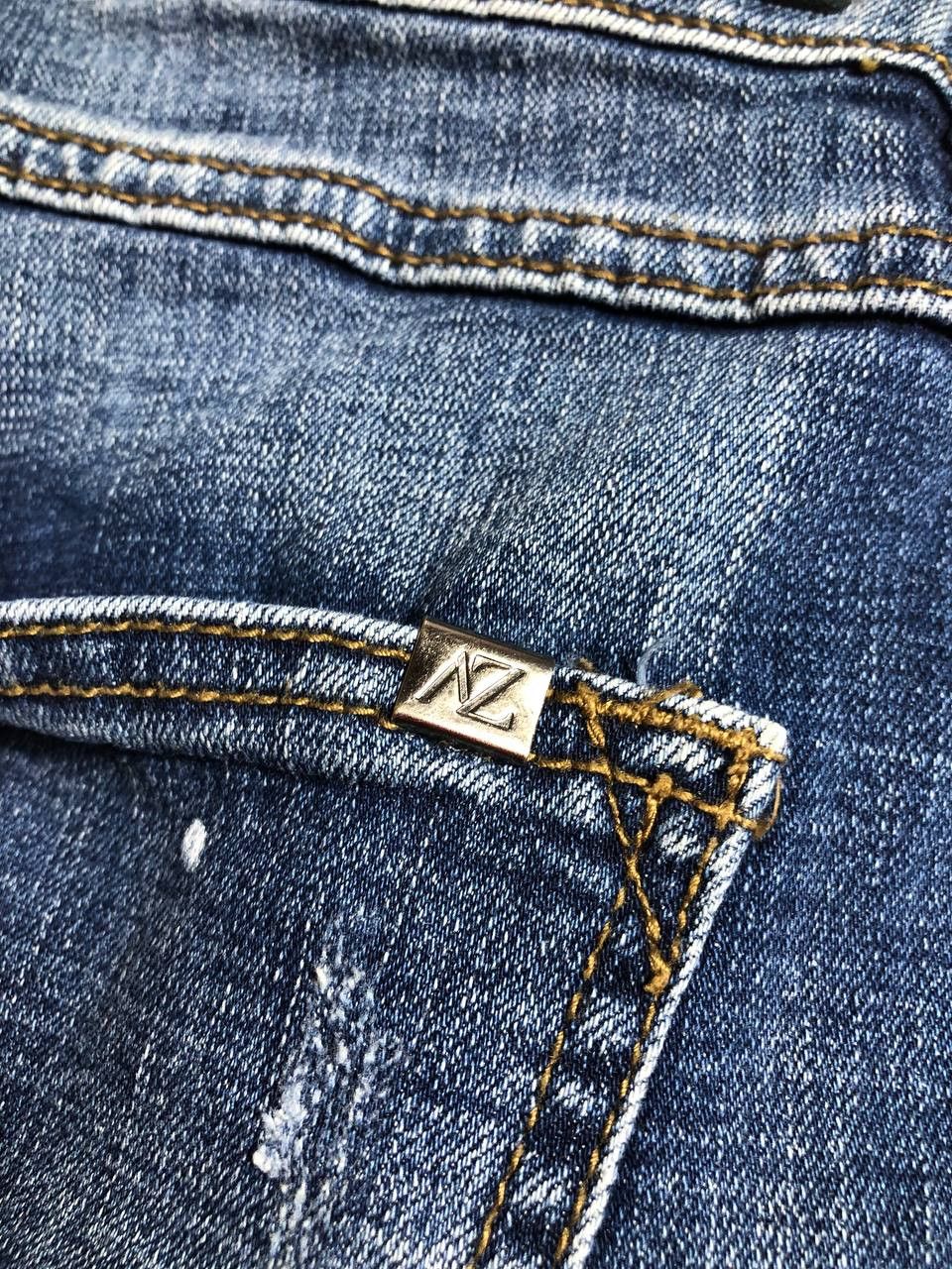 Japanese Brand Dirty Painted Distressed Thrashed Faded Baggy Jeans Y2K Size US 32 / EU 48 - 16 Thumbnail