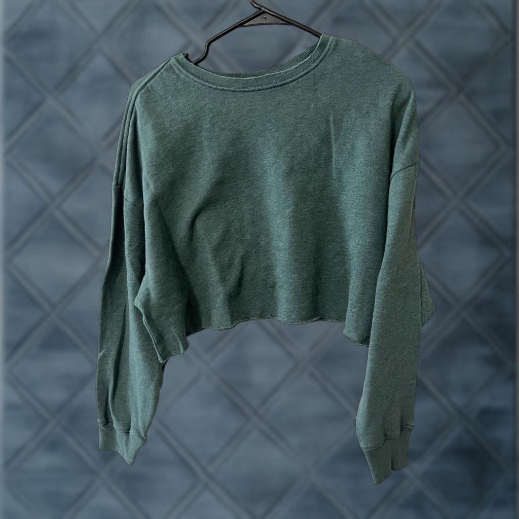 Bdg BDG Green Solid Cropped Sweatshirt Cardigan Women's Size S Adult Small Green BDG Sweatshirt Cardigan 90s None Mens Womens Girls? Size S / US 4 / IT 40 - 1 Thumbnail