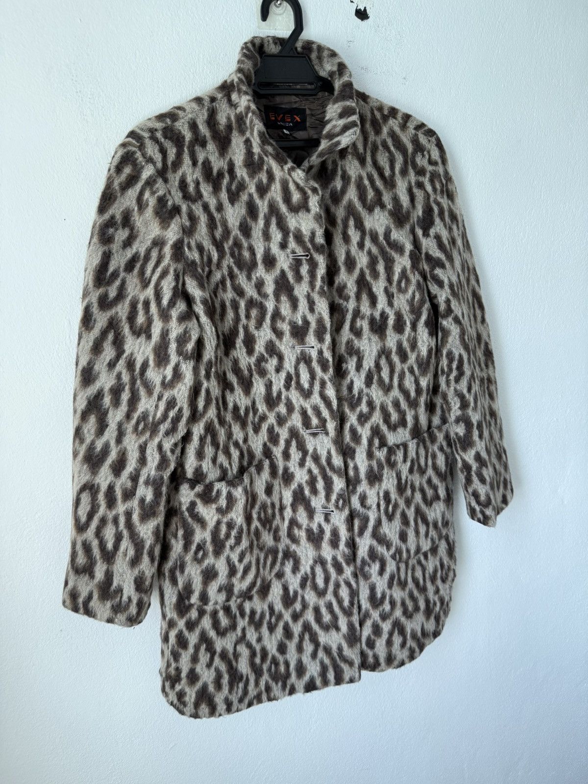 Krizia EVEK BY KRIZIA LEOPARD DESIGN DOUBLE POCKET LONG COAT RARE Size S / US 4 / IT 40 - 2 Thumbnail