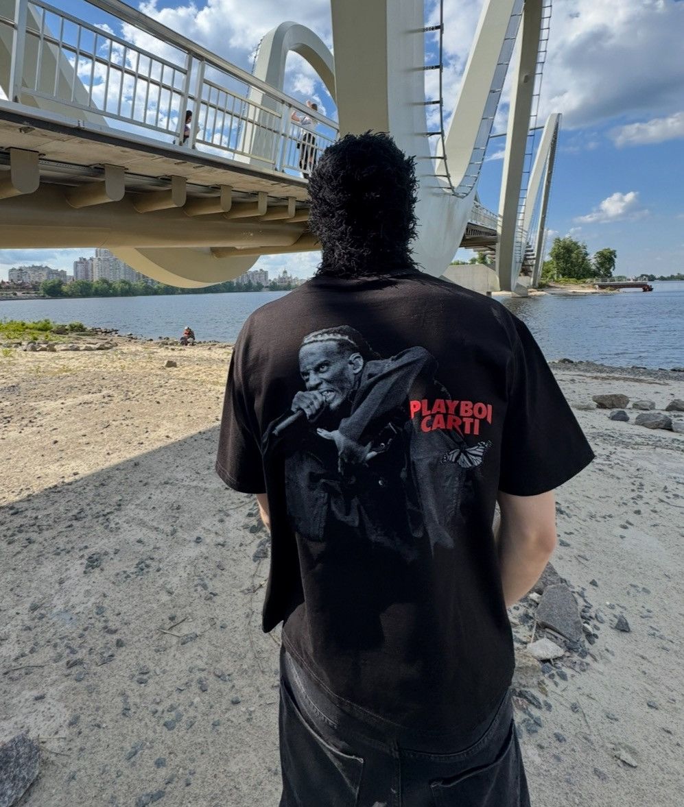 Designer Y2K Playboi Carti RED Big Back Logo T-shirt Opium Streetwear Size US M / EU 48-50 / 2 - 1 Thumbnail
