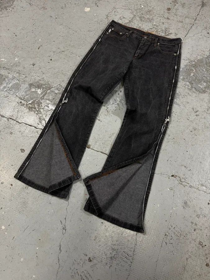 Iceberg 2000s Iceberg Full Zip Grey Denim Jeans Size US 31 - 2 Thumbnail