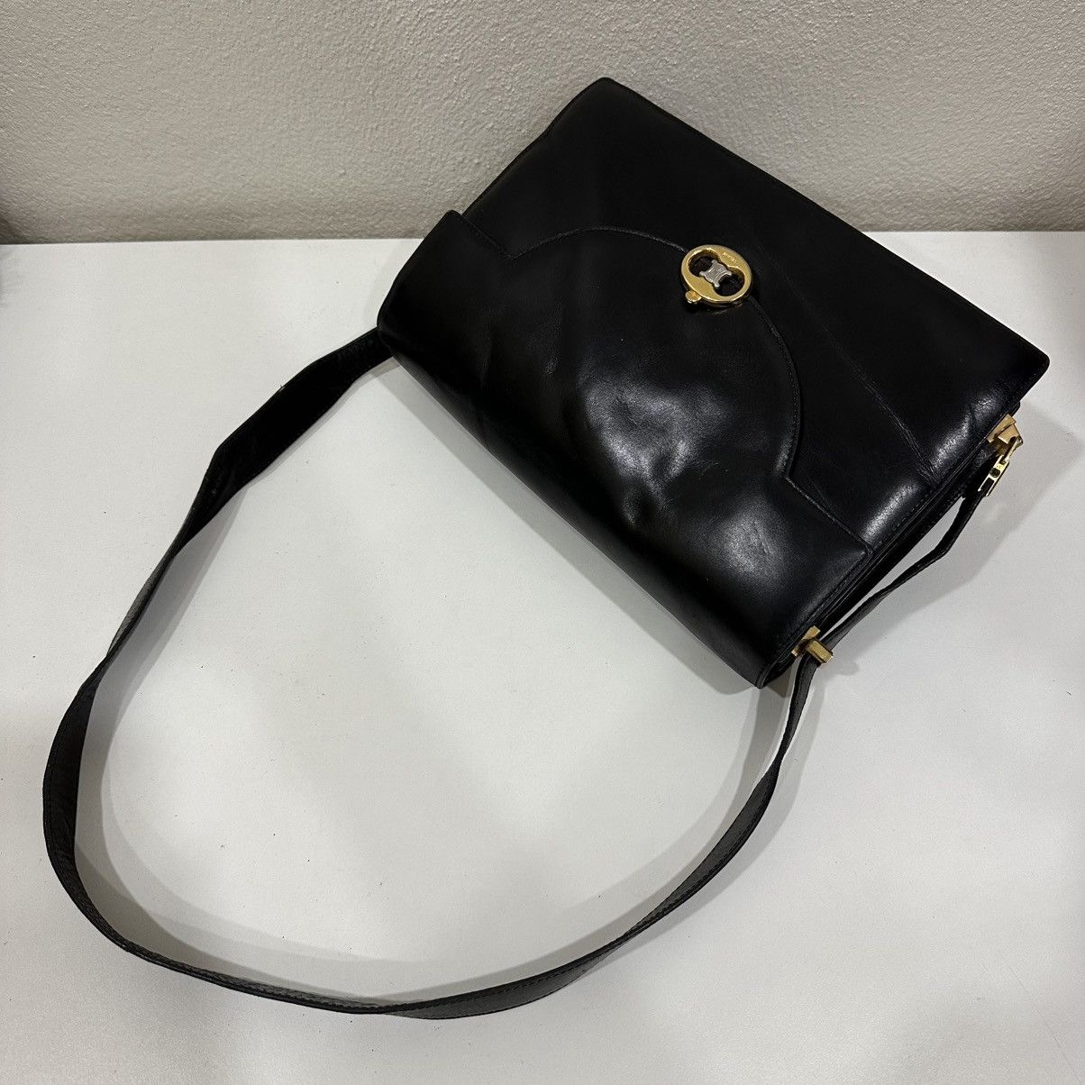 Celine CELINE BOX TRIOMPHE LEATHER SHOULDER BAG Size ONE SIZE - 20 Thumbnail