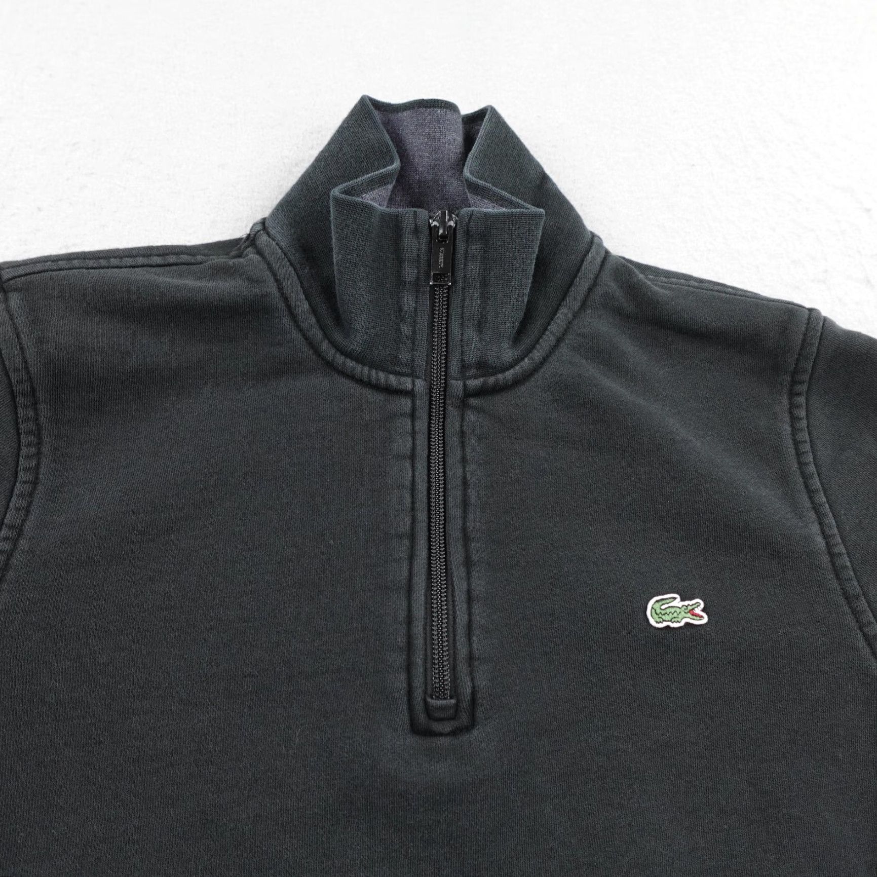 Lacoste Lacoste Sweatshirt Mens Small Black 1/4 Zip Pullover Croc Logo Preppy Size US S / EU 44-46 / 1 - 2 Thumbnail
