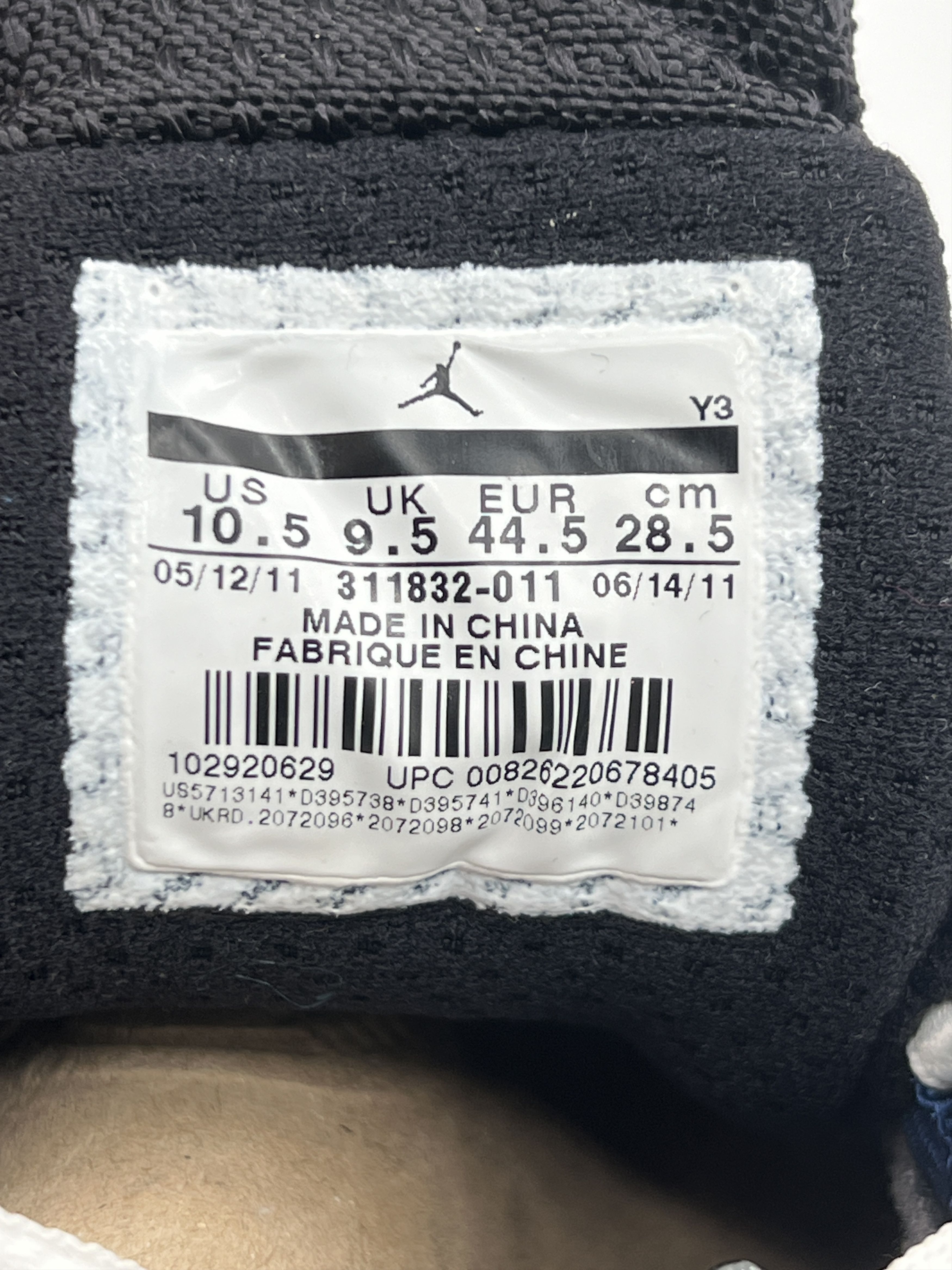 Jordan Brand Air Jordan 14 XIV Retro 311832-011 Light/Graphite/Navy Size US 10.5 / EU 43-44 - 8 Thumbnail