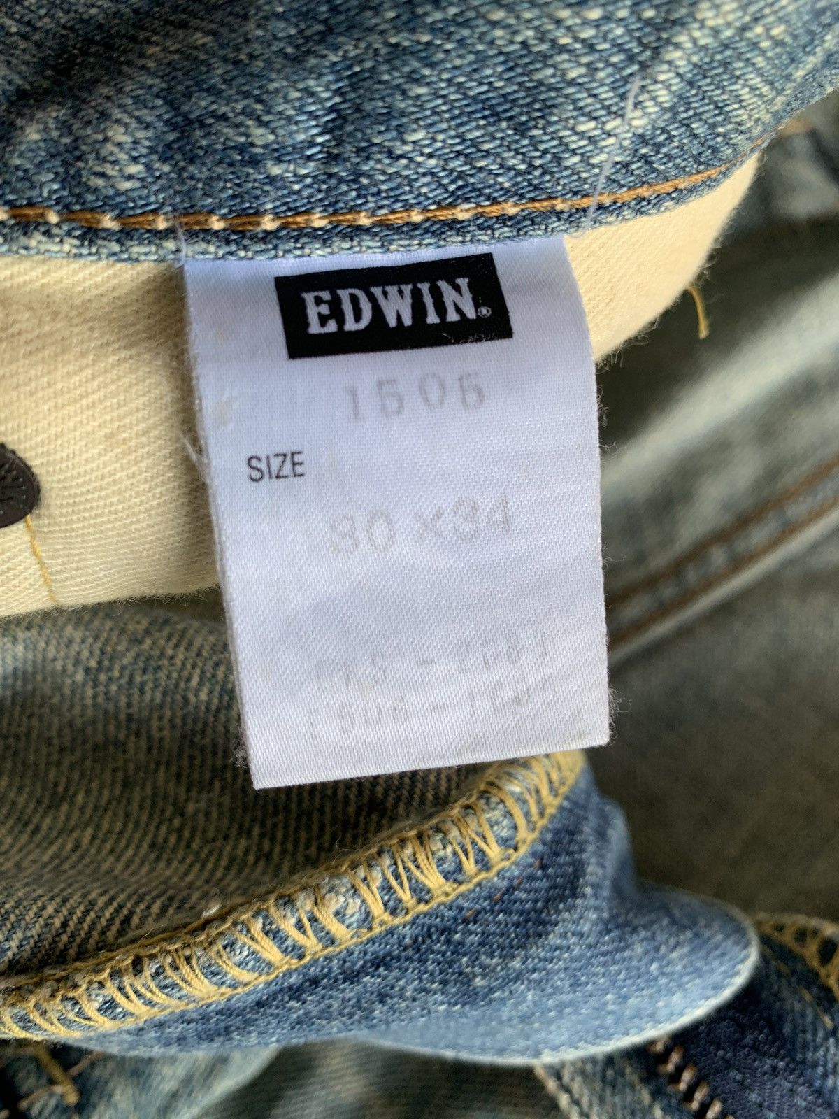 Edwin VINTAGE EDWIN SELVEDGE 505Z FADED&RUSTY DISTRESSED DENIM Size US 30 / EU 46 - 24 Thumbnail