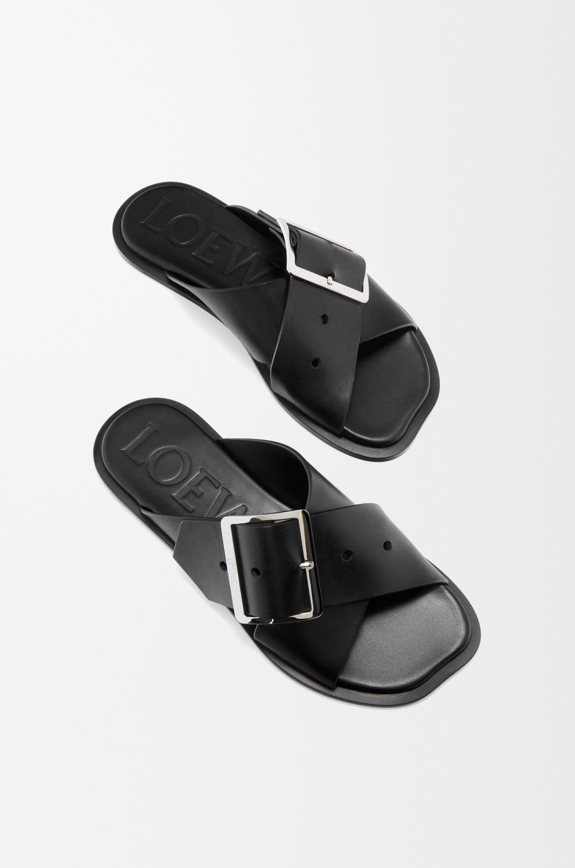 Loewe o1in1g0426 Petal Belt Flat Sandals in Black Size US 8 / IT 38 - 5 Thumbnail