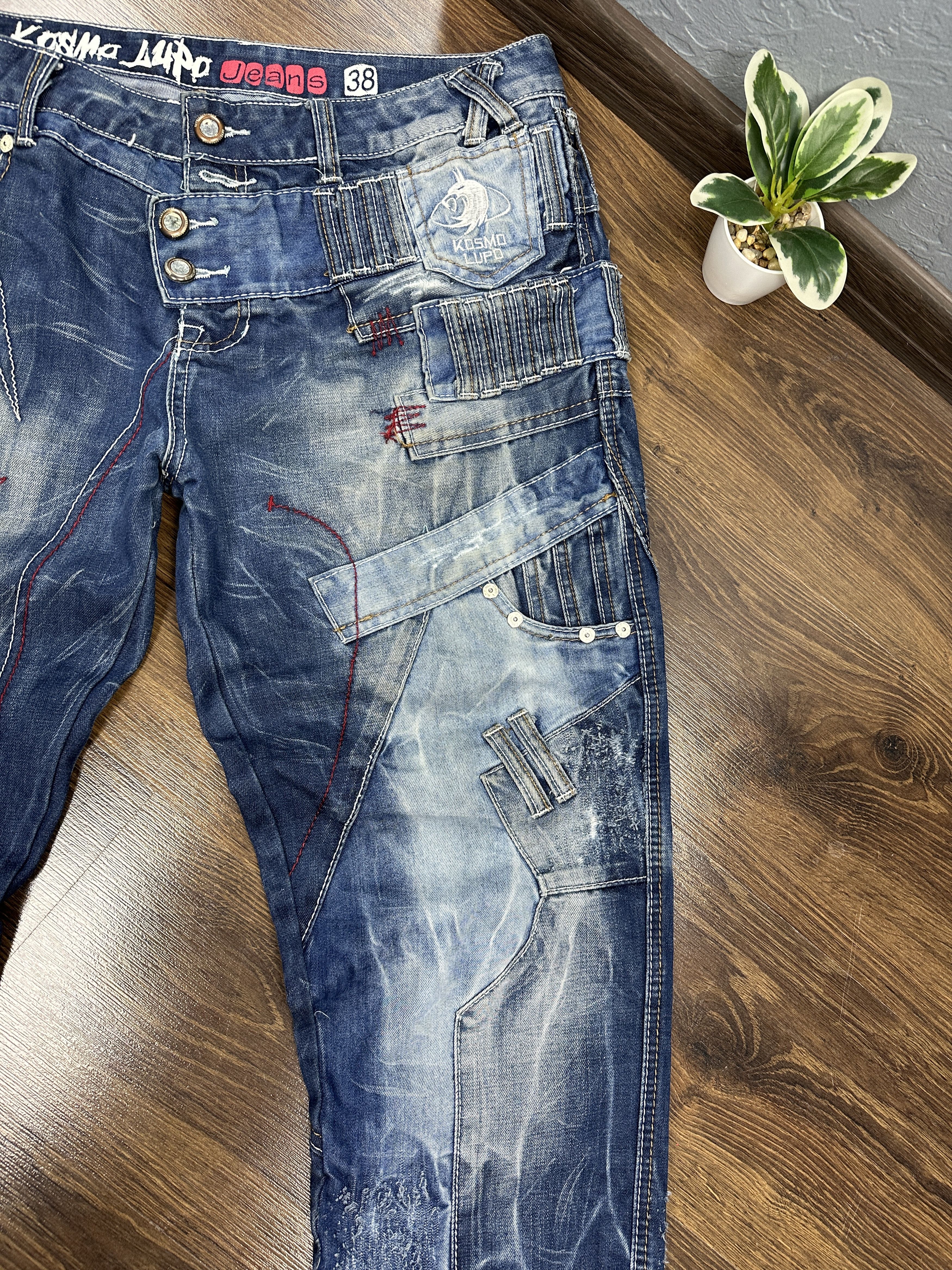 Japanese Brand Kosmo Lupo Jeans Mens Denim Pants Size US 38 / EU 54 - 4 Thumbnail