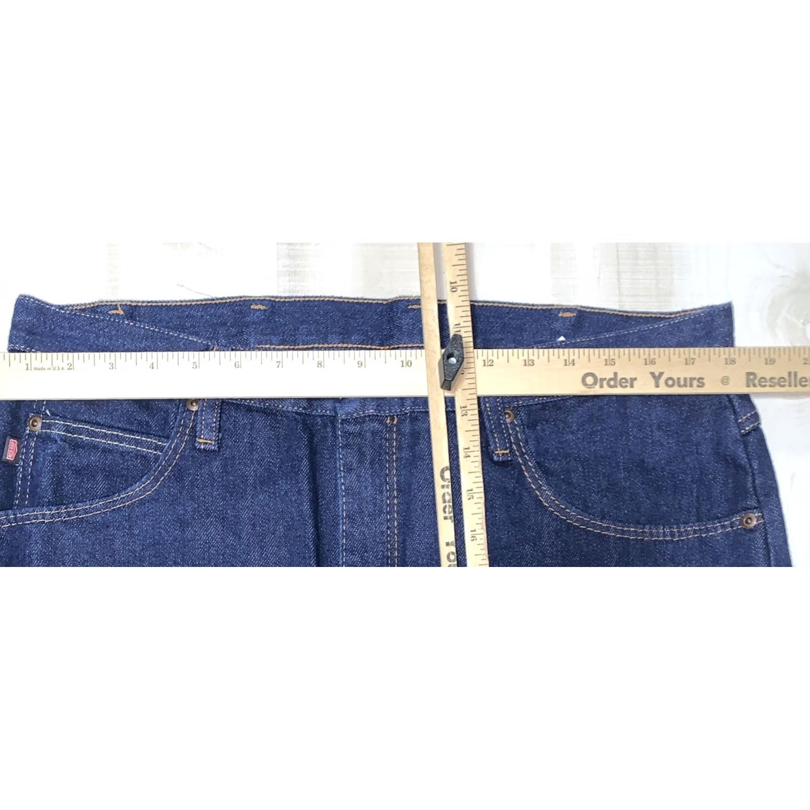 Red Kap Red Kap Jeans Denim Blue 36x32 100% Cotton Straight Leg Regular Mens Blue Jeans 36 Regular Inseam 32 Cotton Denim Solid Zip Mid Wash Mens Size US 36 / EU 52 - 3 Thumbnail