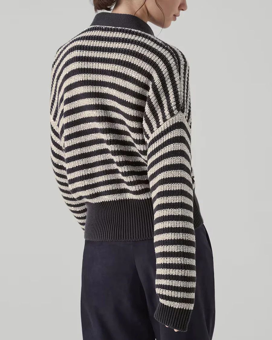 Brunello Cucinelli o1la1rc1a0325 Cardigan in Dark Grey Size S / US 4 / IT 40 - 3 Thumbnail