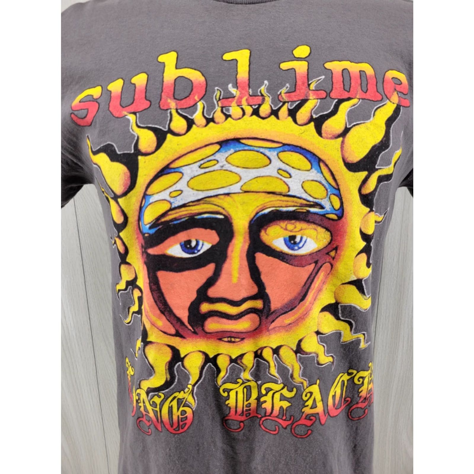 ASH VINTAGE Sublime Long Beach Shirt Mens Medium Ash Gray 100% Cotton Graphic Tee Size US M / EU 48-50 / 2 - 2 Thumbnail