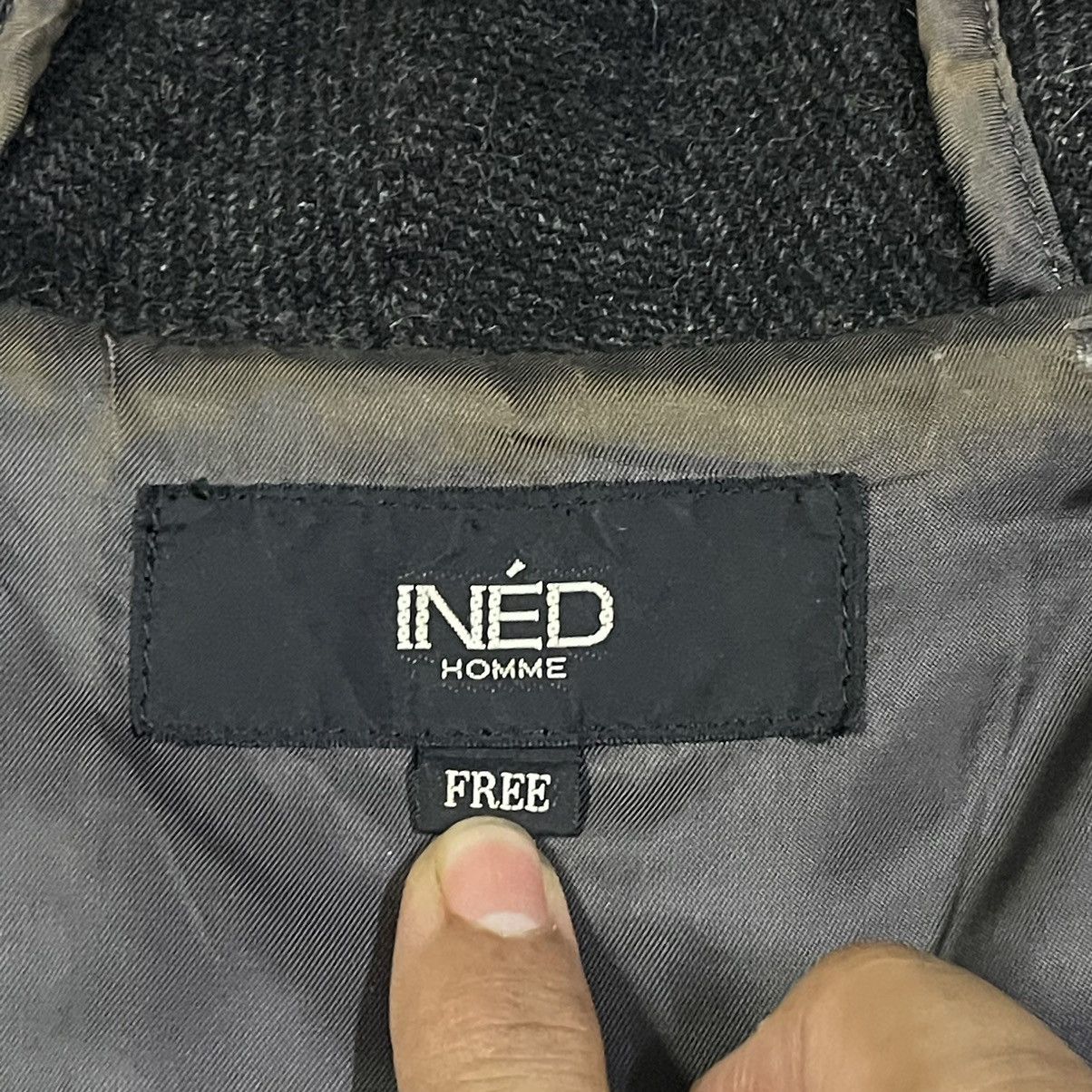 Yohji Yamamoto Vintage Ined Homme Yohji Yamamoto Wool Duffle Coat Size US M / EU 48-50 / 2 - 6 Thumbnail
