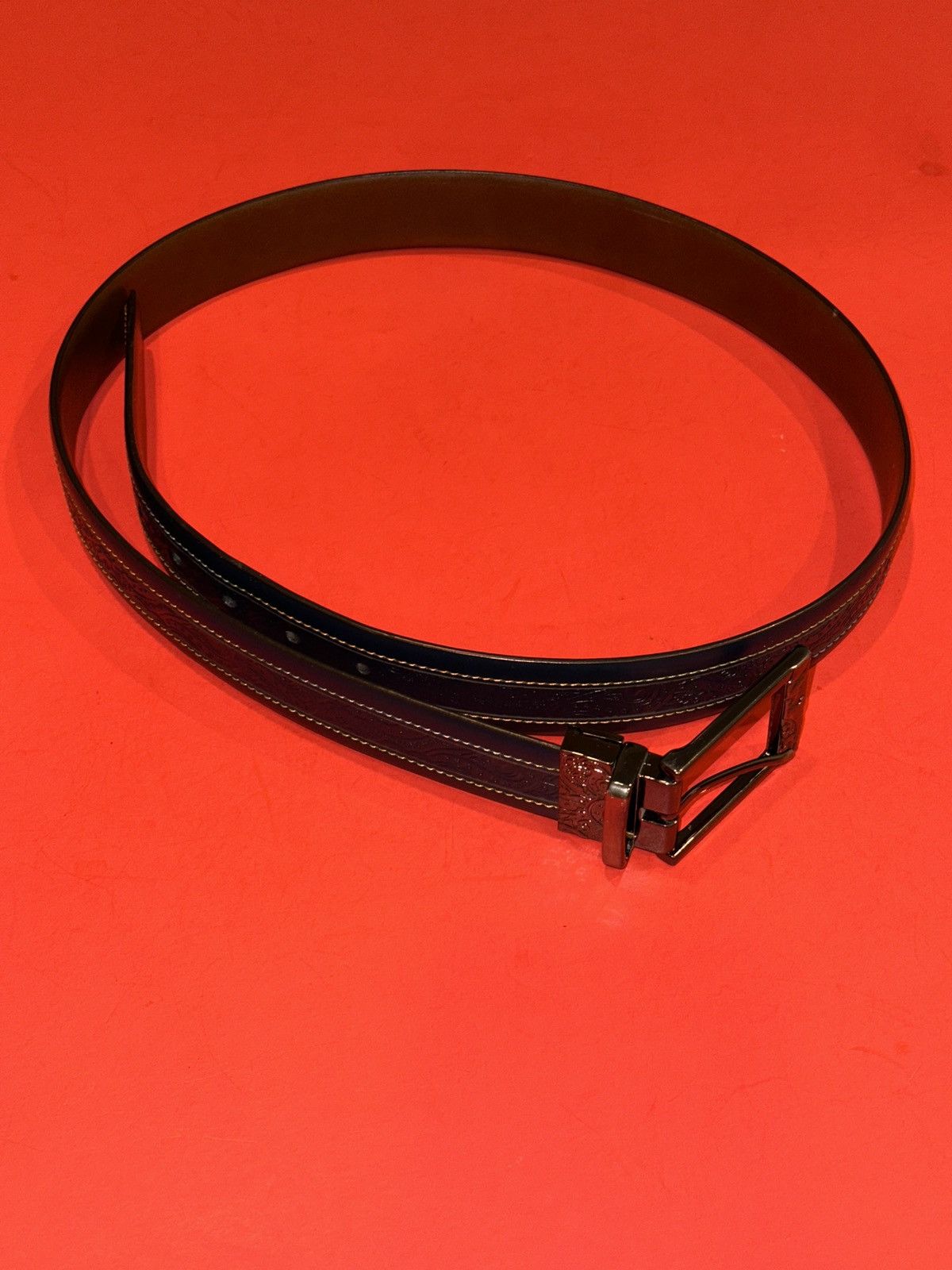 Robert Graham Robert Graham Paisley Multicolor Leather Reversible Belt 38 Size 38 - 1 Thumbnail