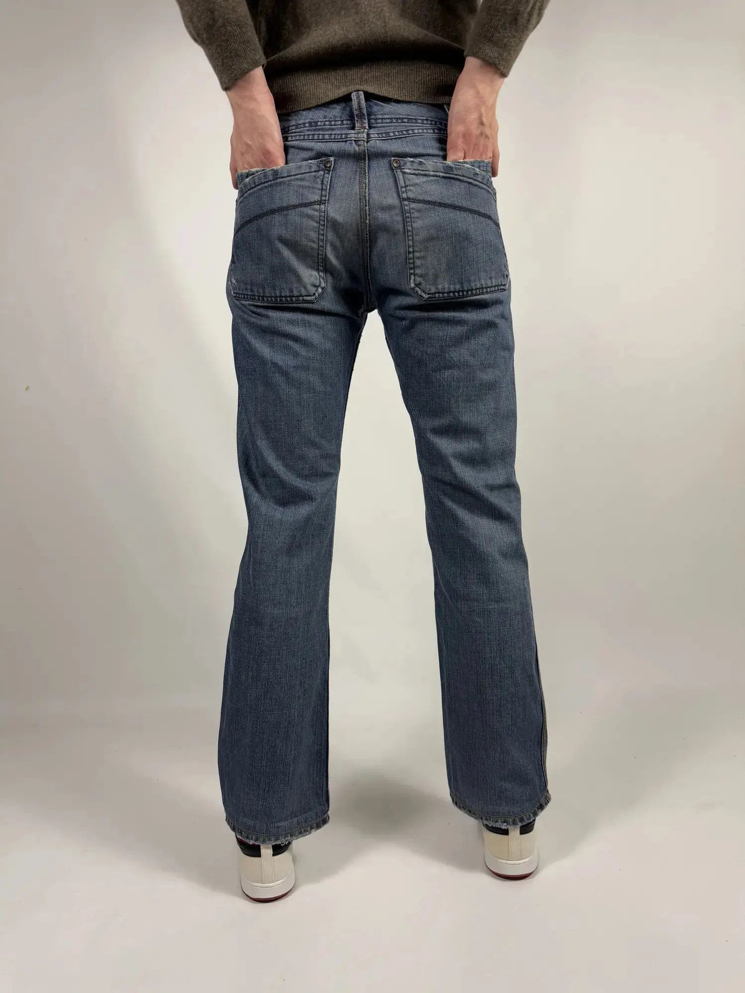 Diesel × Vintage Diesel Moorix Washed Straight Damaged Denim Pants Size US 30 / EU 46 - 3 Thumbnail