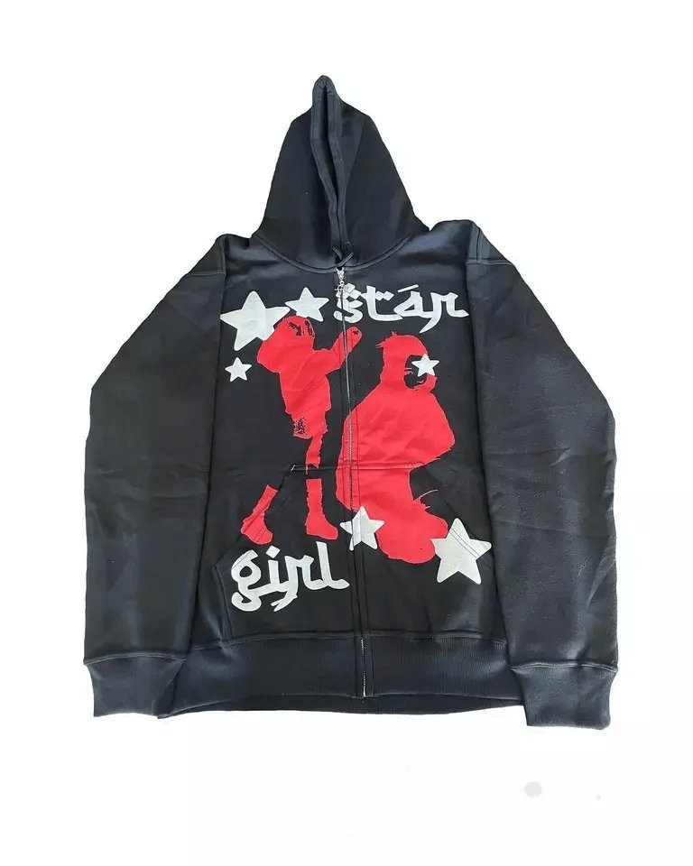 Japanese Brand × Vintage Star Girl Arabic Zip Up Hoodie y2k retro Size US L / EU 52-54 / 3 - 1 Thumbnail