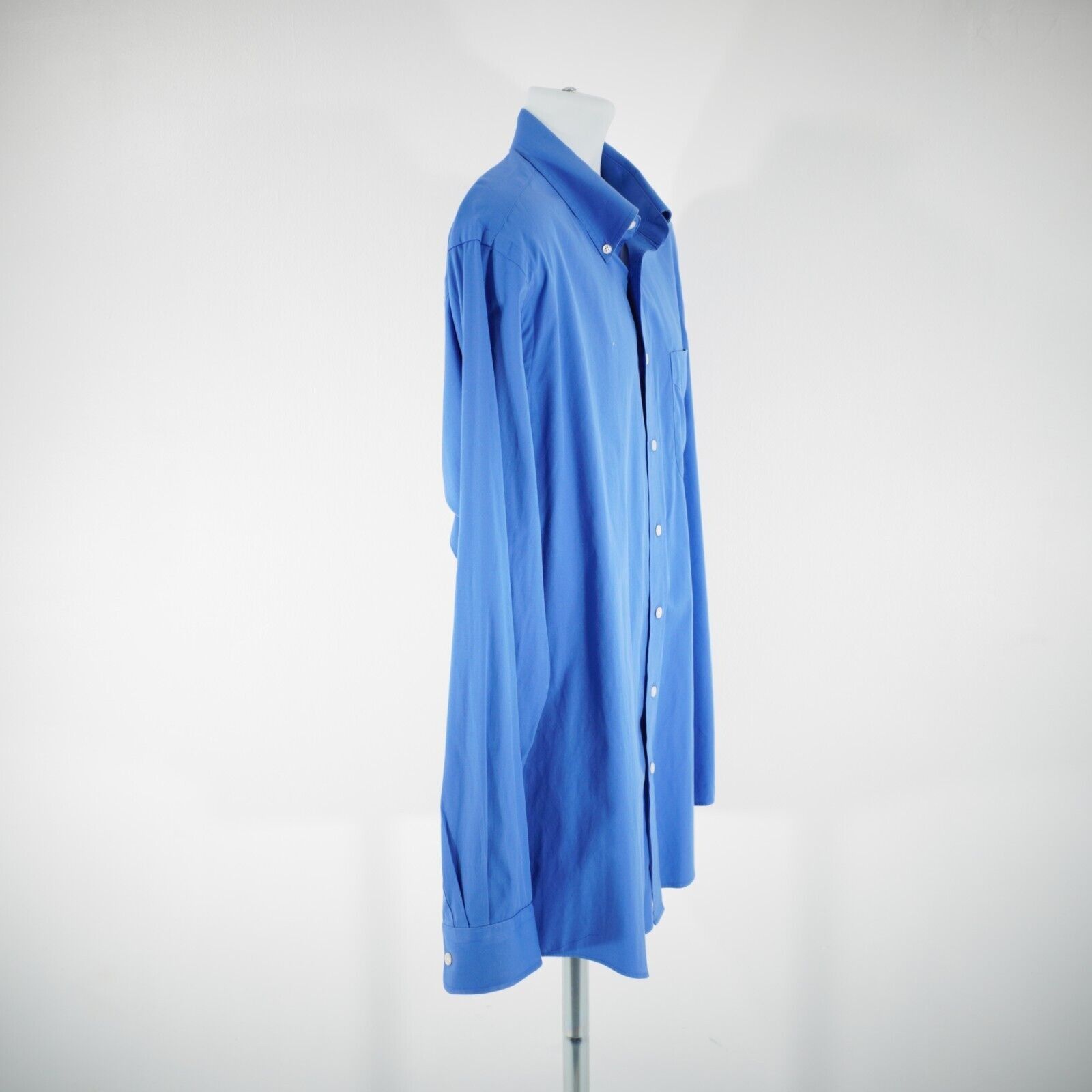 Paul Fredrick Paul Fredrick Blue Finest Two Ply Cotton Pinpoint Pocket But Size US L / EU 52-54 / 3 - 7 Thumbnail