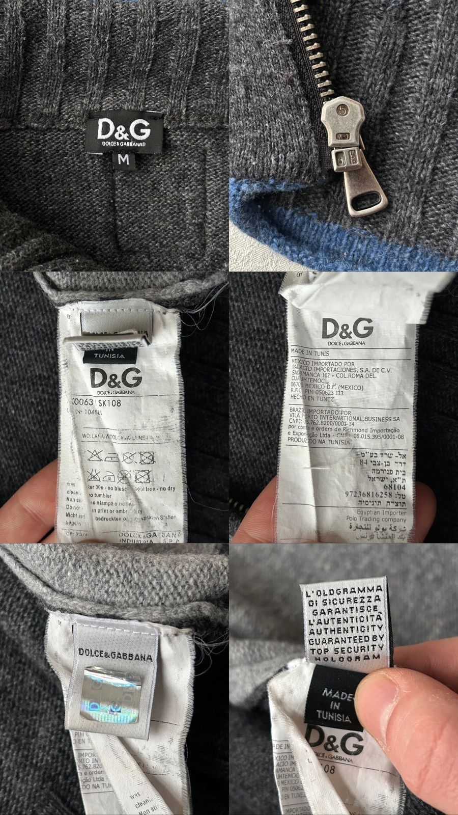Dolce & Gabbana Y2K Dolce Gabbana Take a Challenge Zip Up Wool Sweater Size US M / EU 48-50 / 2 - 11 Thumbnail