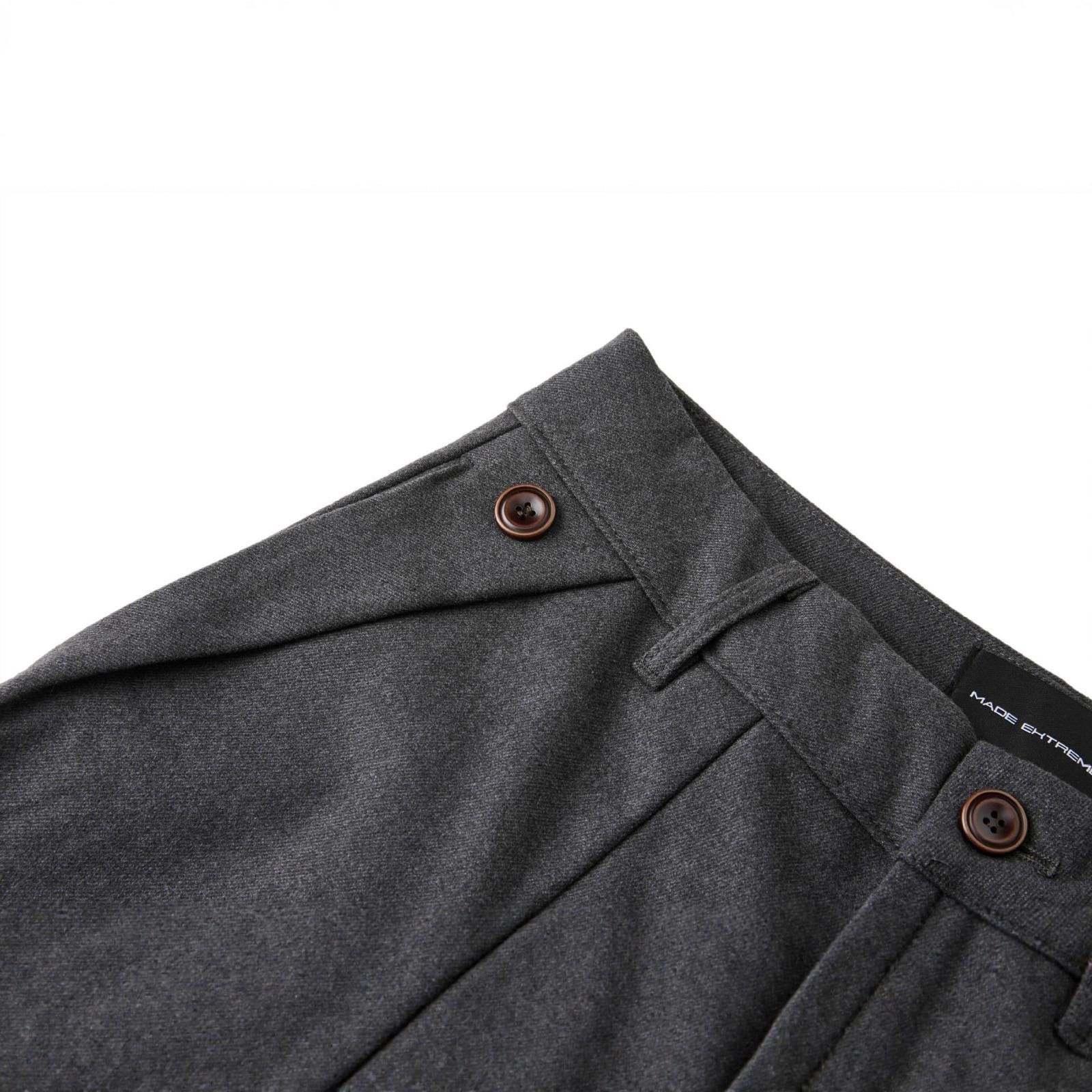 Vintage Gray Wide Leg High Waist Button Front Pants Size US 32 / EU 48 - 7 Thumbnail