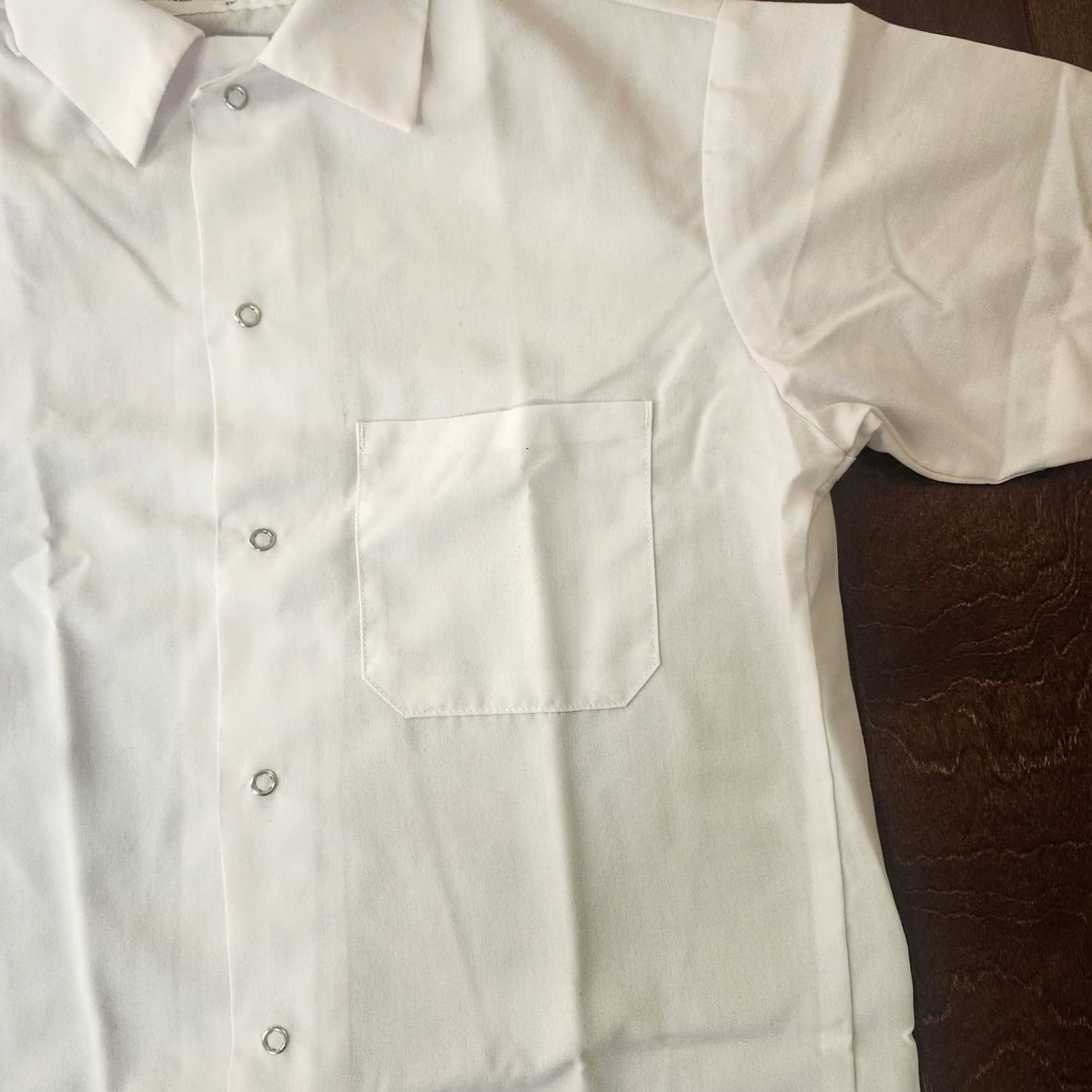 Vintage PinnacleHD Work Shirt Mens XS White Short Sleeve Button-Up Collared Casual Business Travel 90s? Size US XS / EU 42 / 0 - 5 Thumbnail