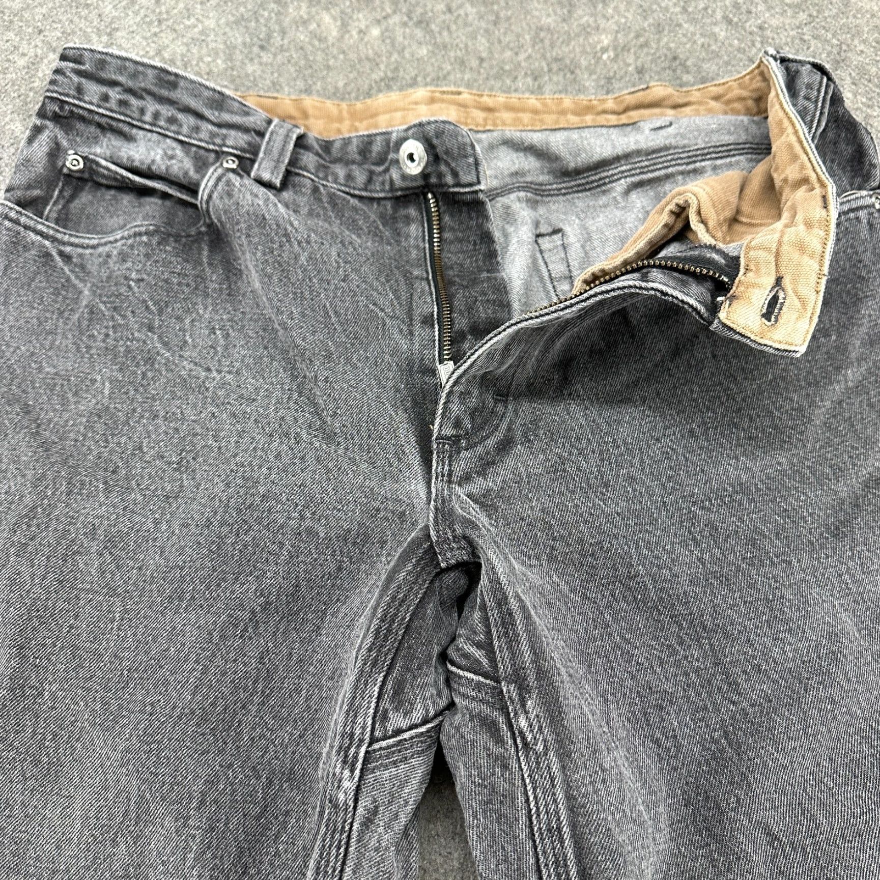 CO Duluth Jeans Mens 36x32 Black Cotton Denim Baggy Workwear 5-Pocket Straight Vintage? No Size US 36 / EU 52 - 2 Thumbnail