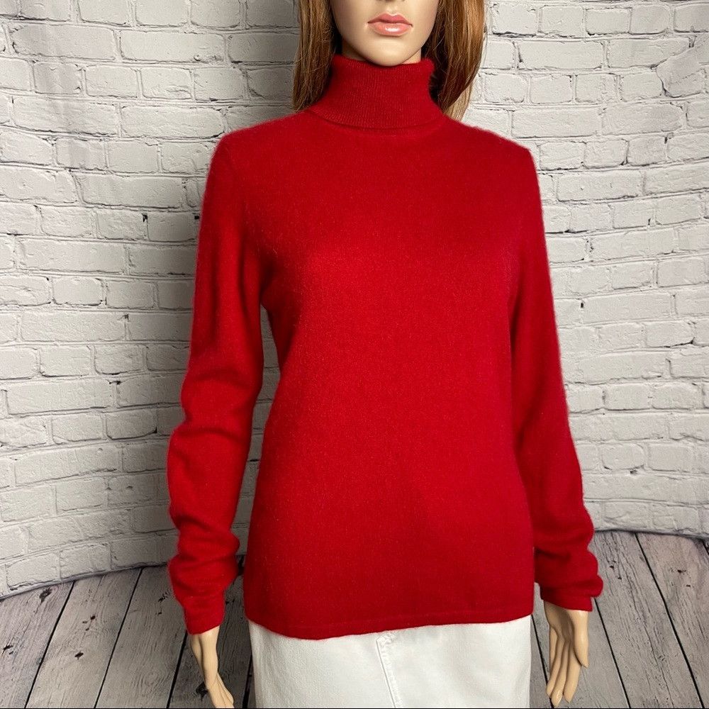 Other Charter Club Cashmere Red Turtleneck Sweater Size M Size M / US 6-8 / IT 42-44 - 3 Thumbnail