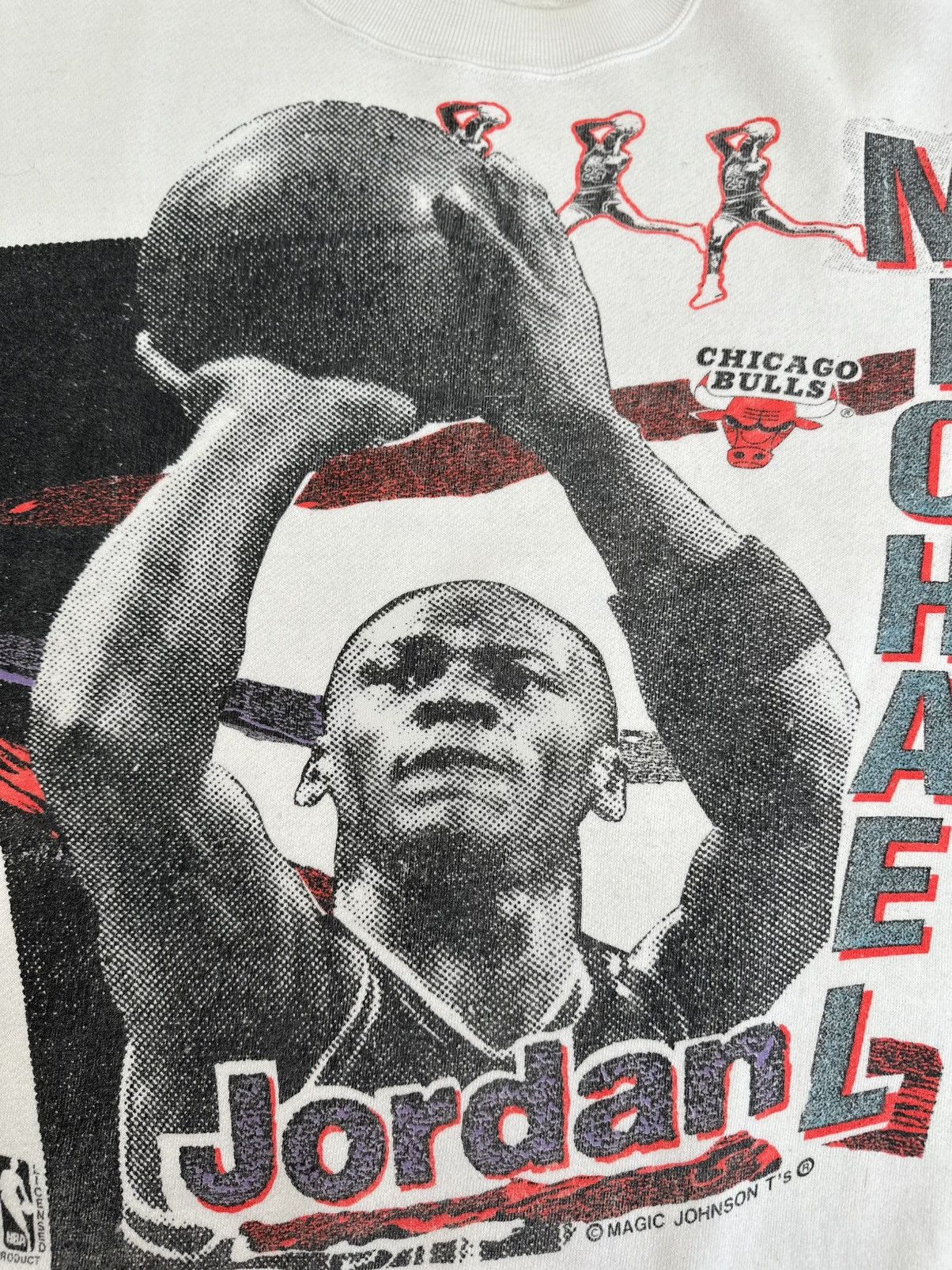 Jordan Brand × NBA × Vintage Vintage 90s Michael Jordan Graphic Magic Johnson Ts Crewneck Size US L / EU 52-54 / 3 - 4 Thumbnail
