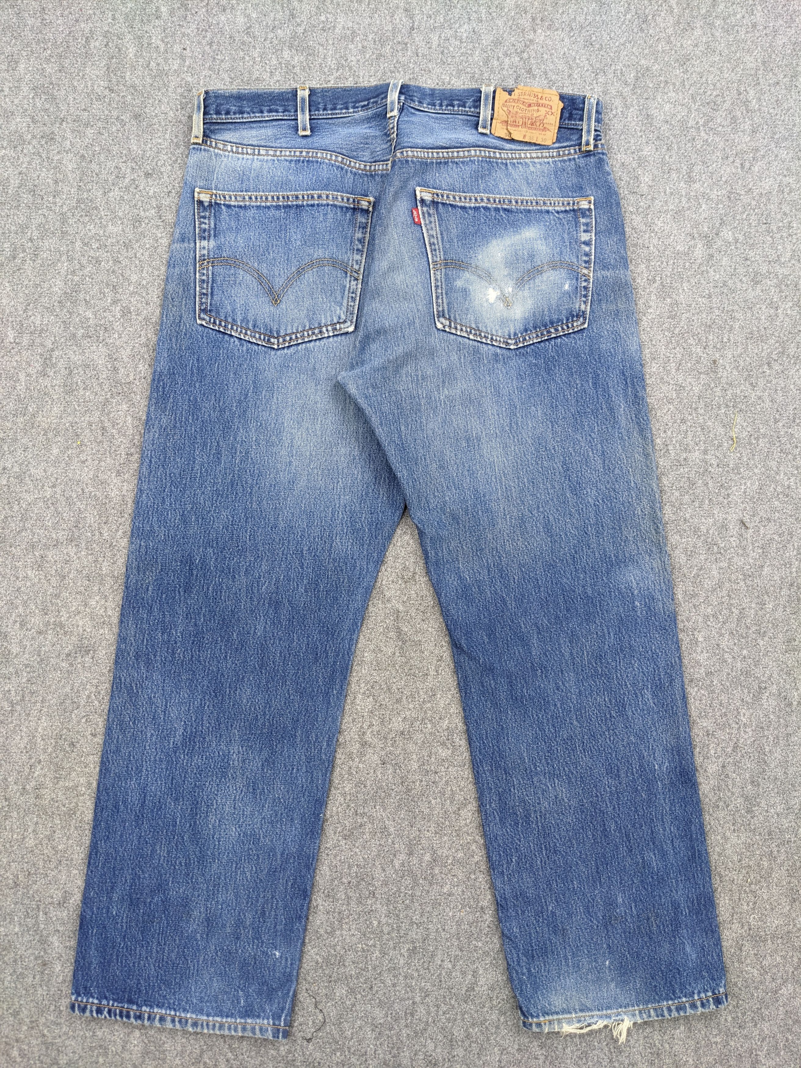 Levi's × Vintage Faded Blue Vintage 90s Levis 501 Jeans Size US 37 - 3 Thumbnail