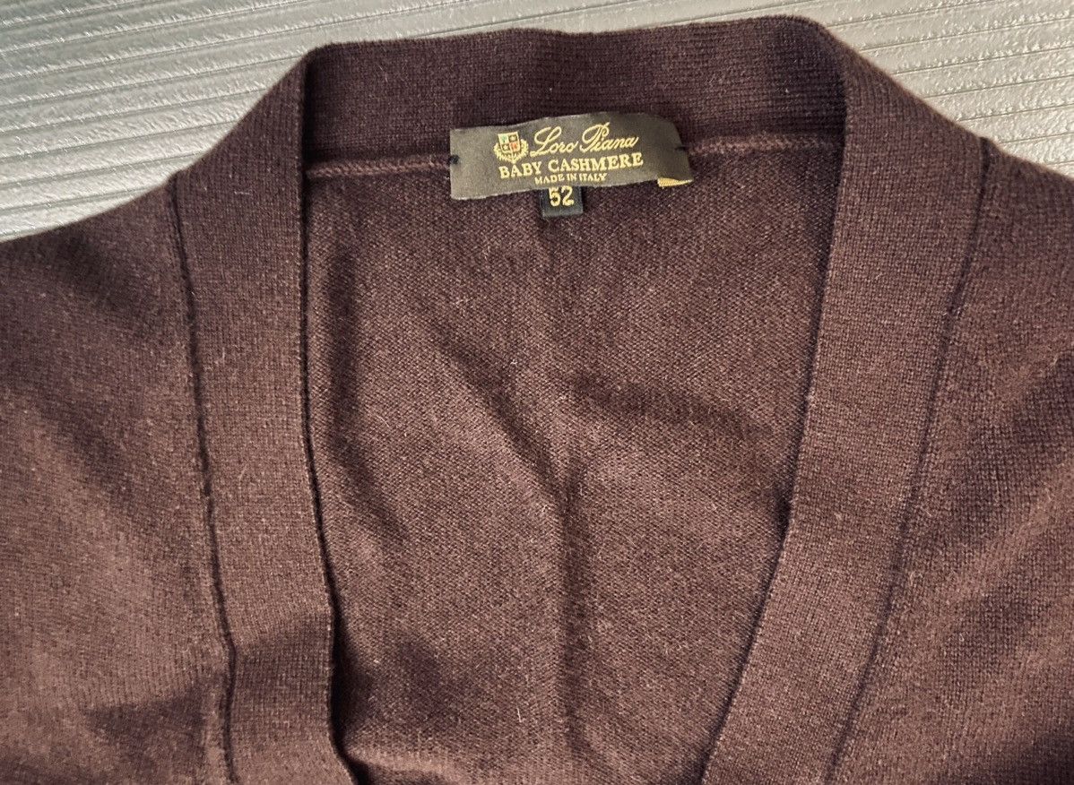 Loro Piana Loro Piana 🇮🇹 Merlot Baby Cashmere Cardigan Sweater 52 Size US L / EU 52-54 / 3 - 9 Thumbnail