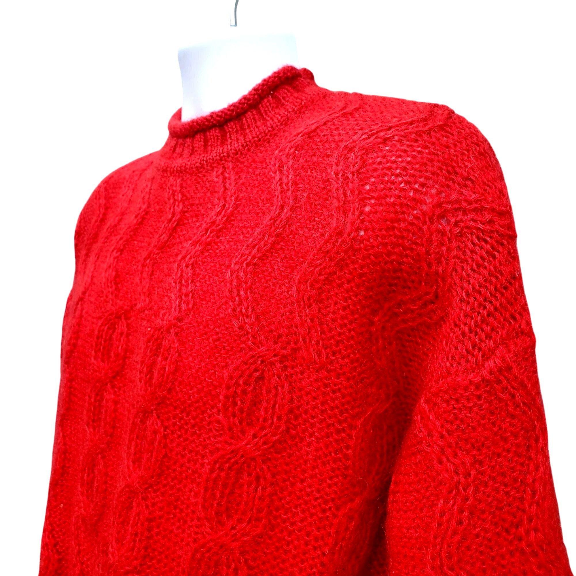 Esprit Vintage Esprit Mens Red Mohair Sweater Oversize Pullover 3XL Size US XXL / EU 58 / 5 - 2 Thumbnail