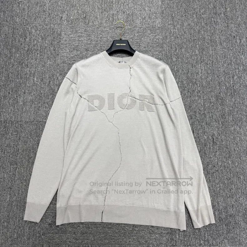 Dior Dior Co-branded cracked long knitwear Size US L / EU 52-54 / 3 - 1 Thumbnail