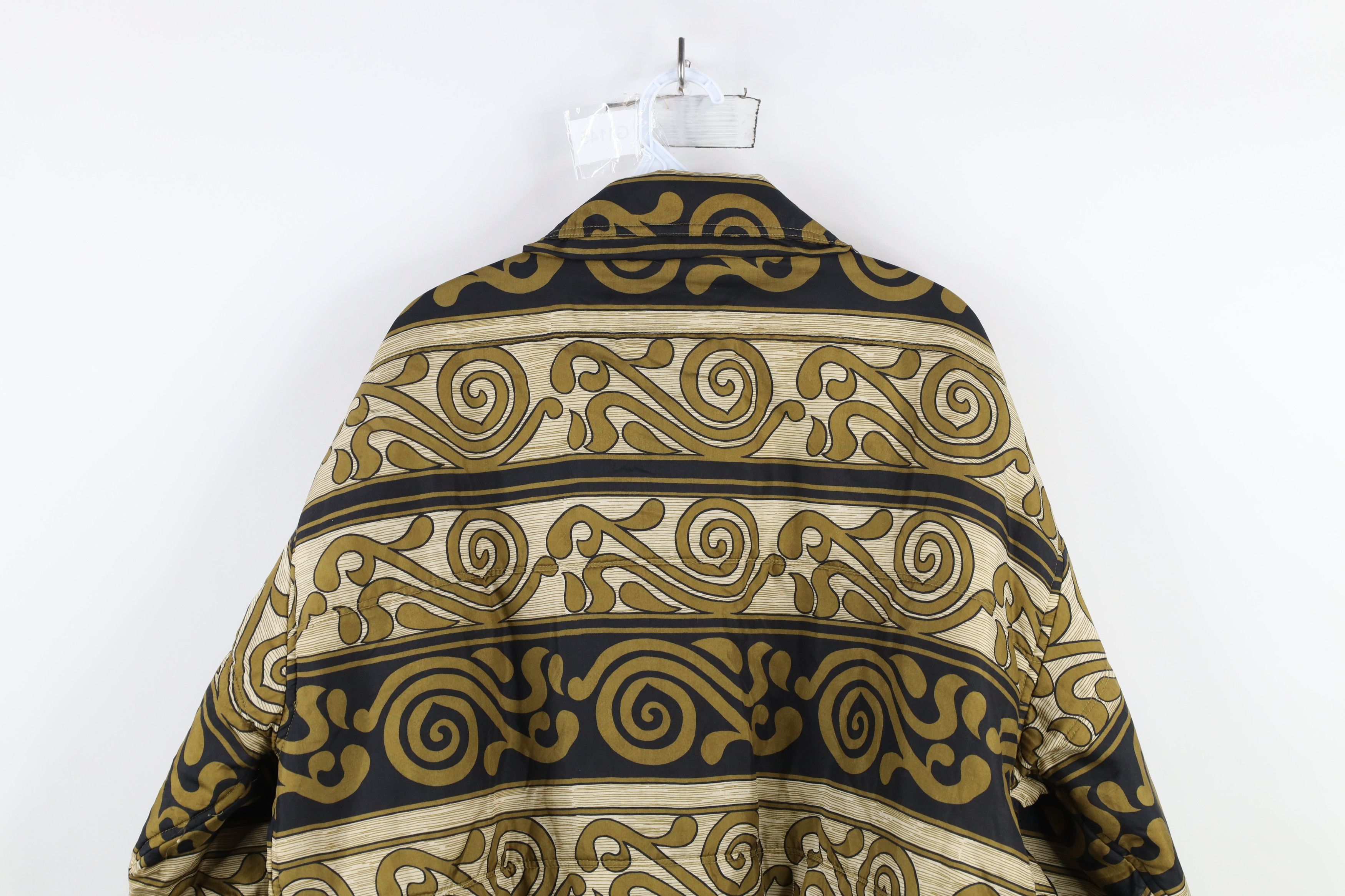 Vintage Vintage 90s Streetwear Striped Silk Bomber Jacket Gold Size M / US 6-8 / IT 42-44 - 13 Thumbnail